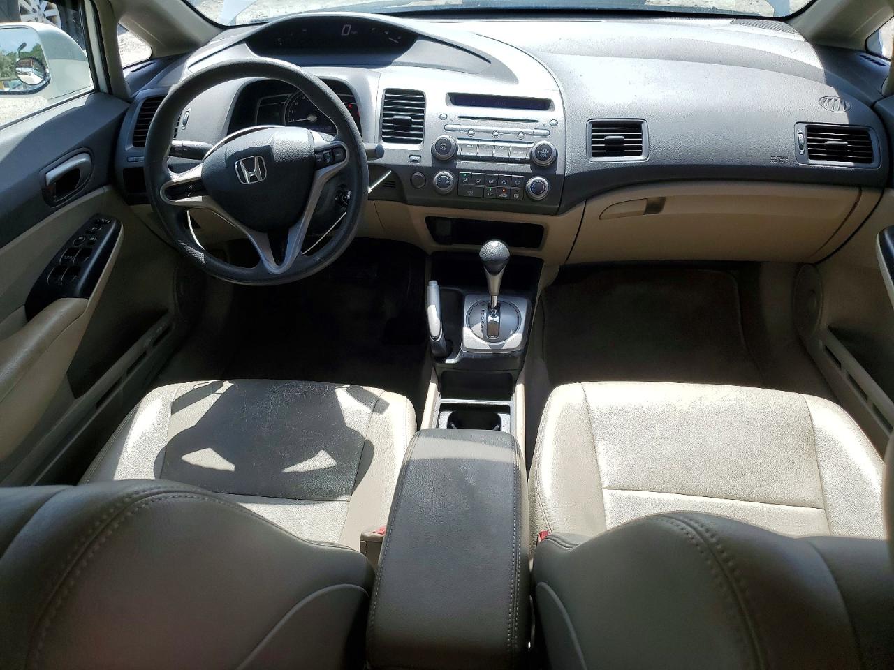 2009 Honda Civic Lx White vin: 2HGFA16569H356754