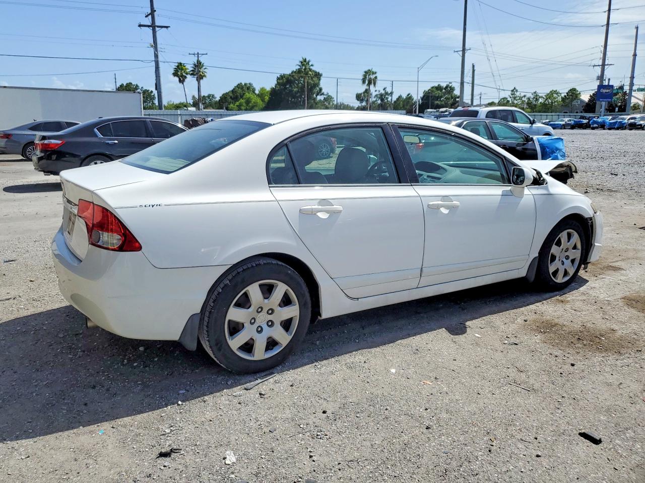 2009 Honda Civic Lx White vin: 2HGFA16569H356754