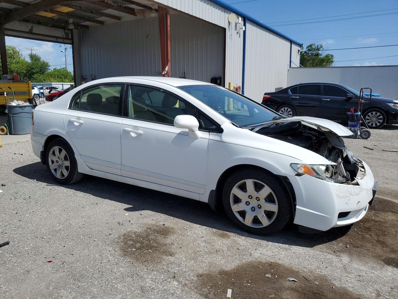 2009 Honda Civic Lx White vin: 2HGFA16569H356754