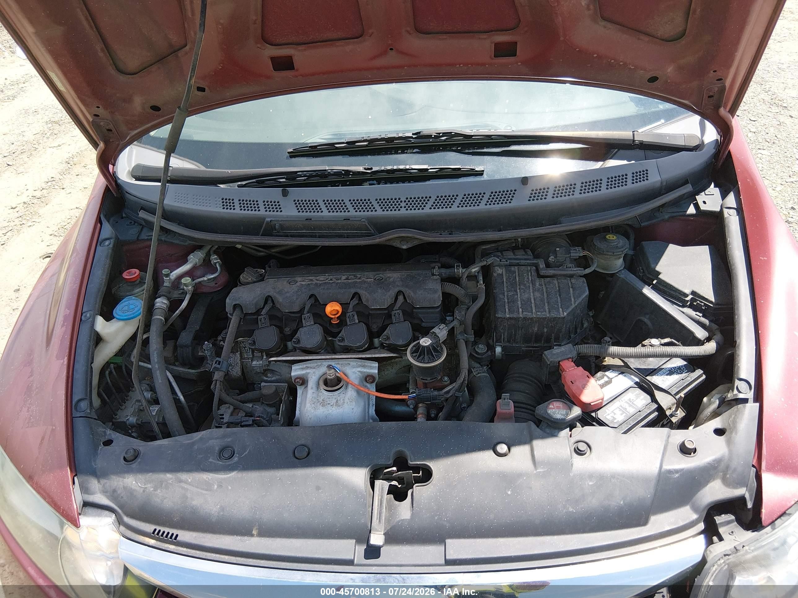 2009 Honda Civic Lx Бордовый vin: 2HGFA16569H357998