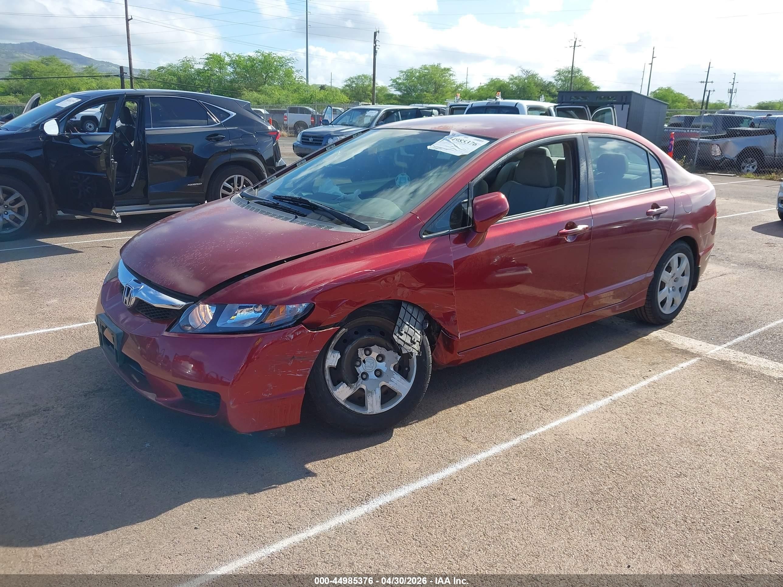 2009 Honda Civic Lx Красный vin: 2HGFA16569H358049