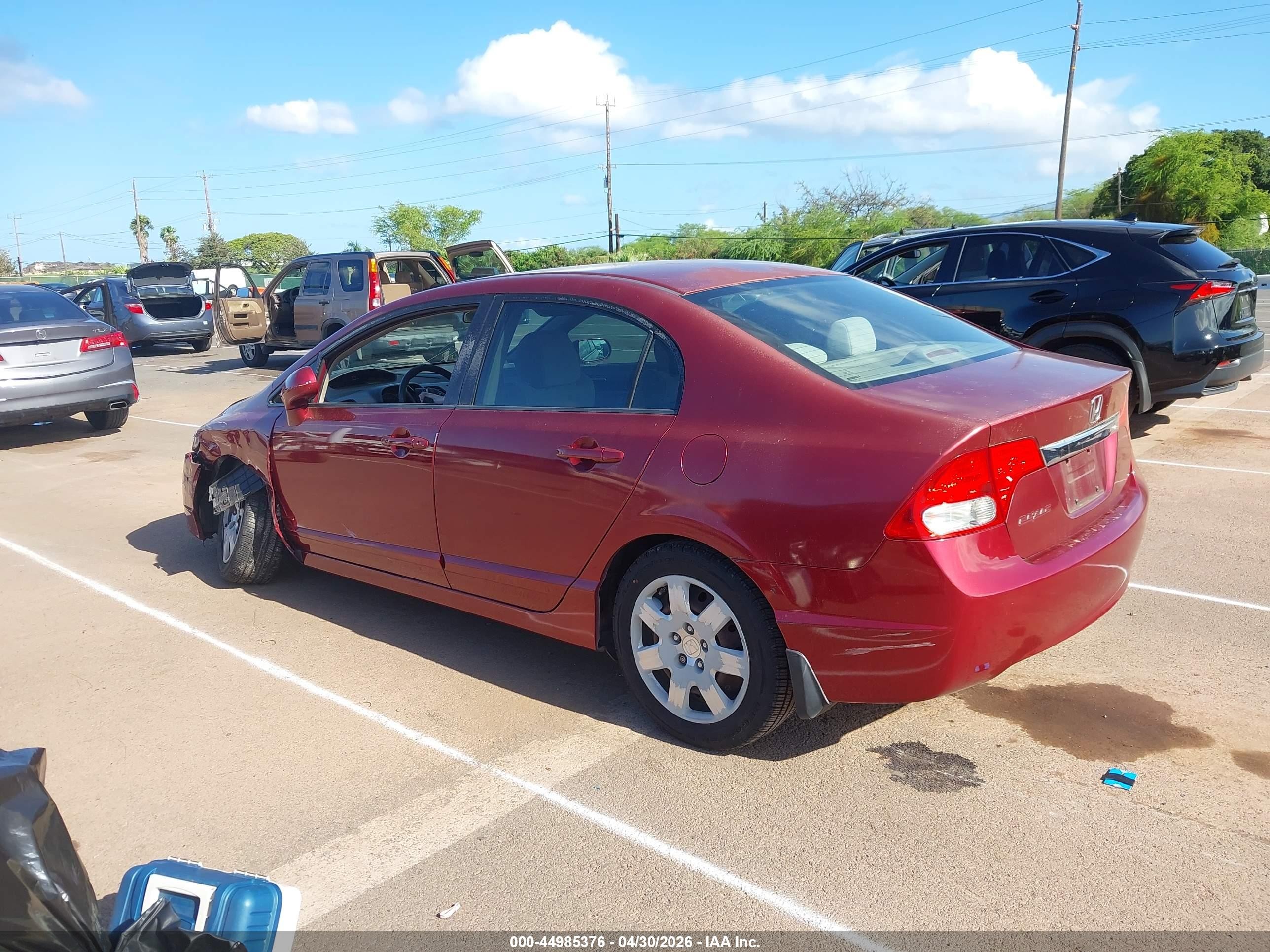 2009 Honda Civic Lx Красный vin: 2HGFA16569H358049