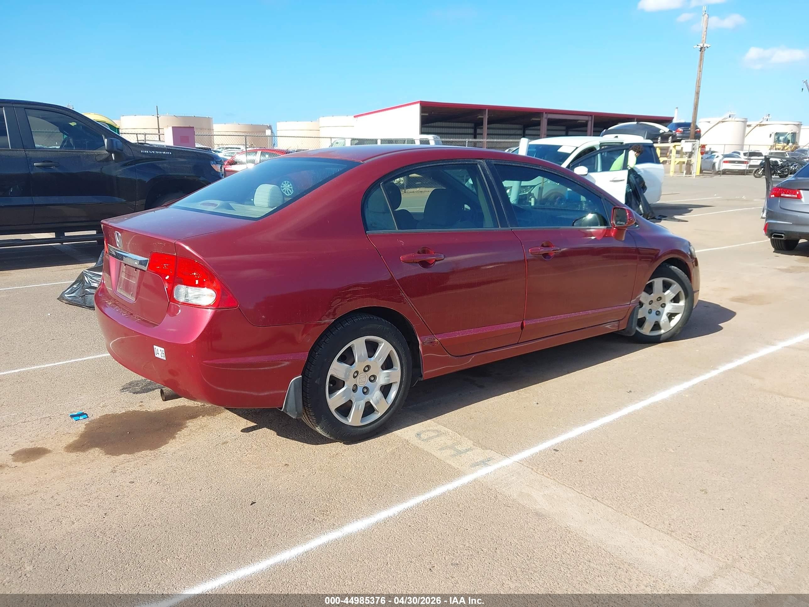2009 Honda Civic Lx Красный vin: 2HGFA16569H358049