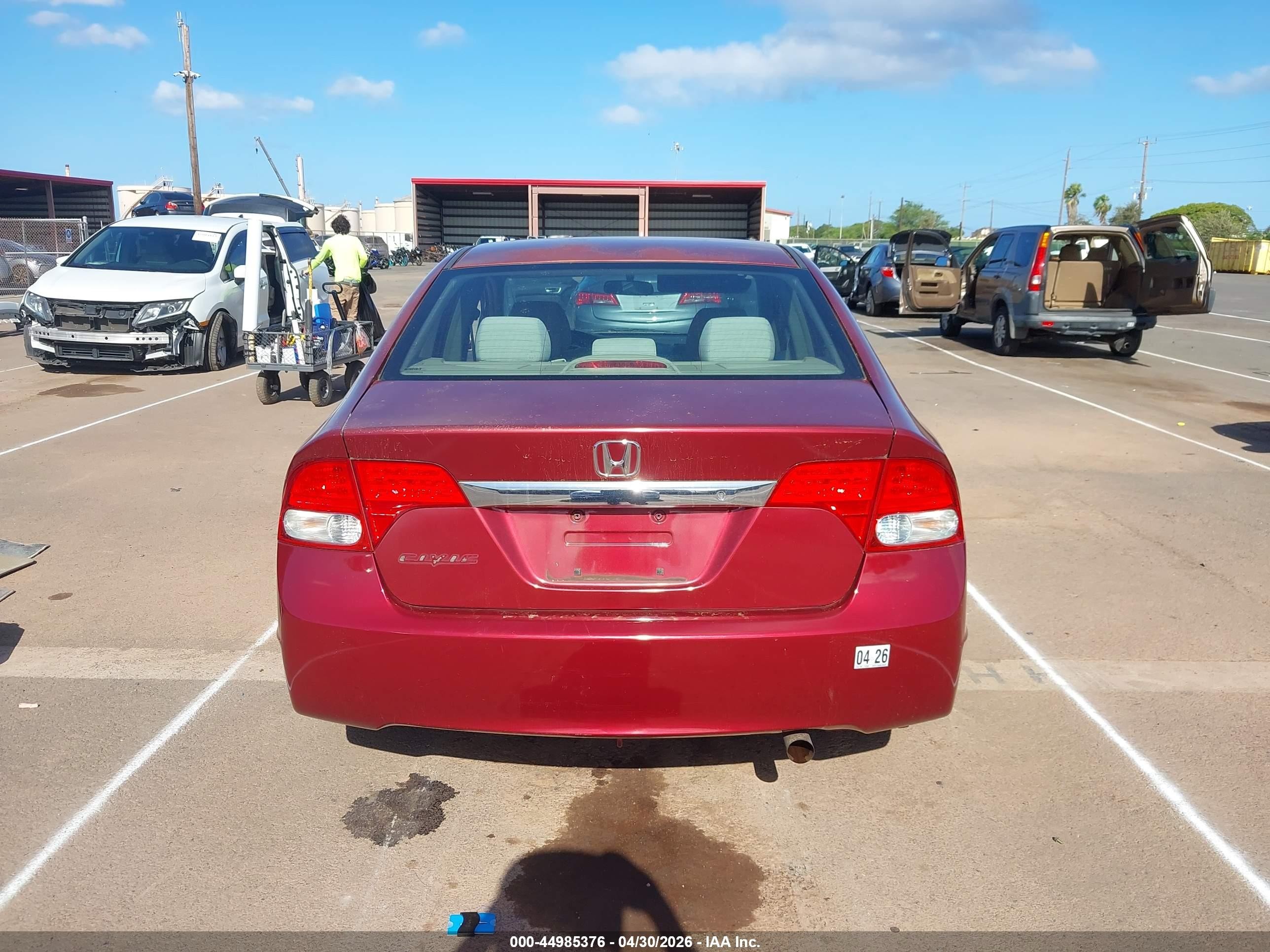 2009 Honda Civic Lx Красный vin: 2HGFA16569H358049