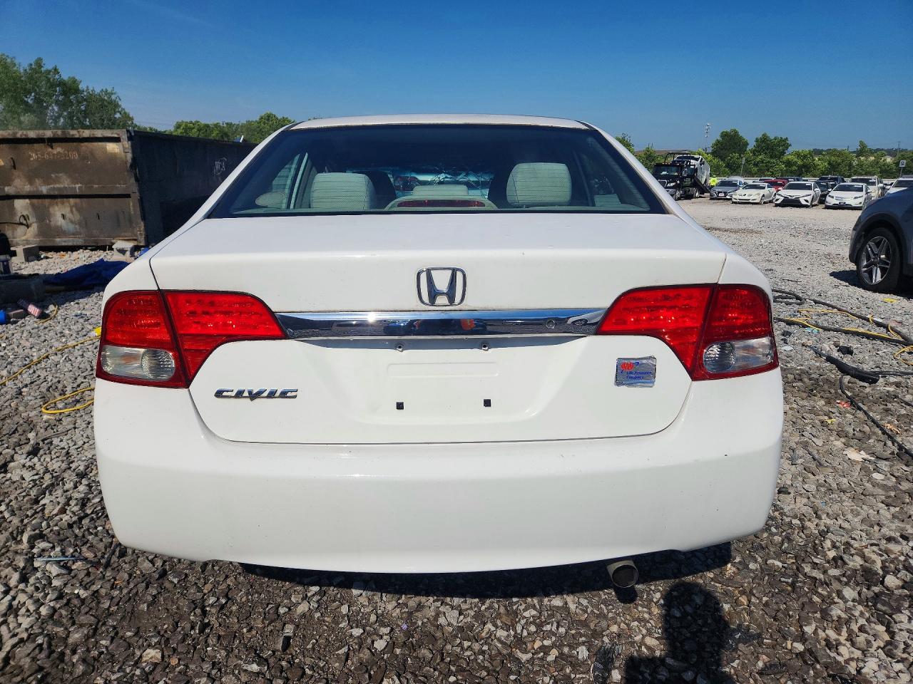 2009 Honda Civic Lx Белый vin: 2HGFA16569H368340