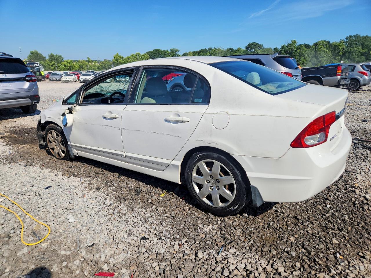 2009 Honda Civic Lx Белый vin: 2HGFA16569H368340