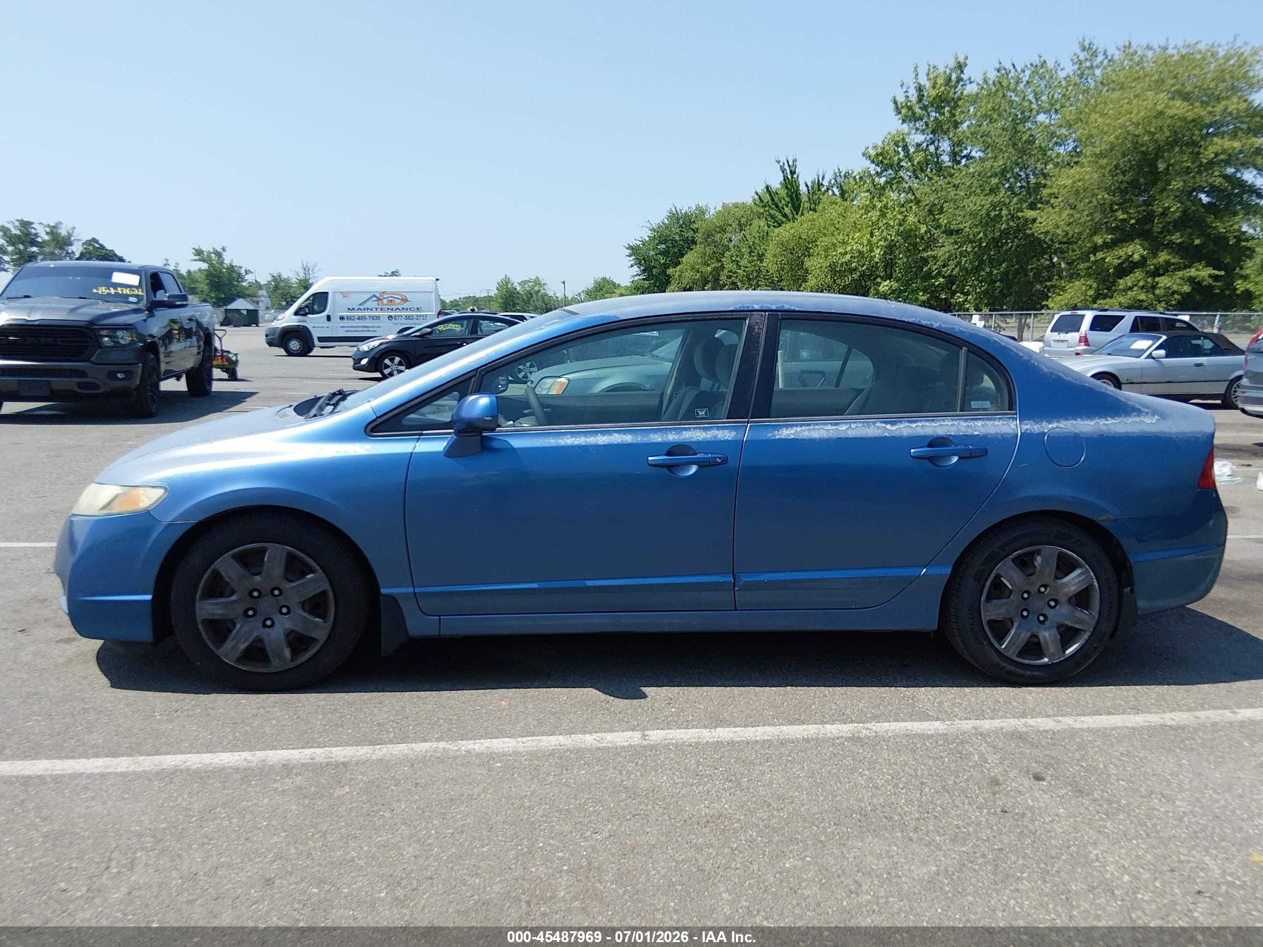2009 Honda Civic Lx Blue vin: 2HGFA16569H502019