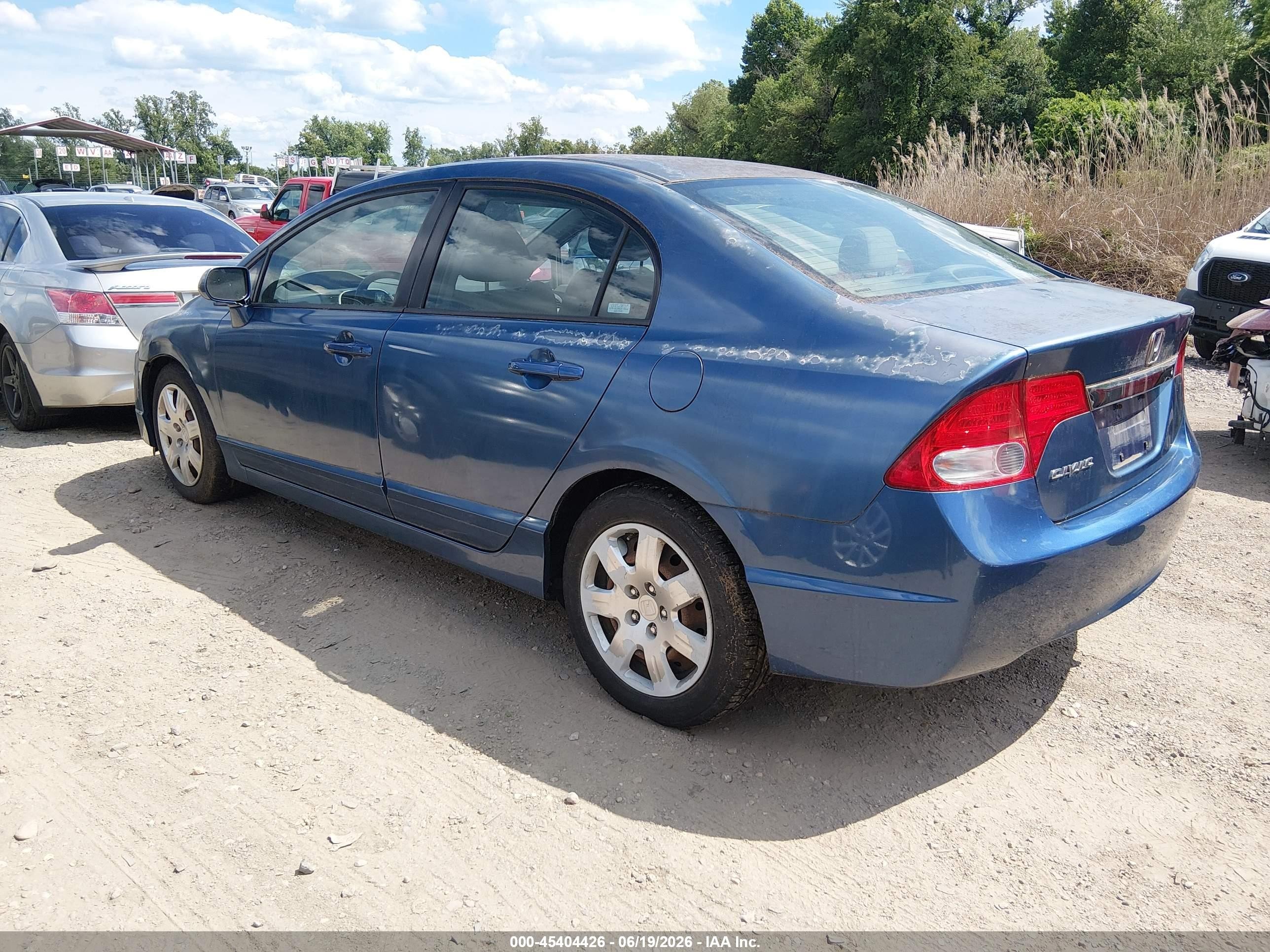 2009 Honda Civic Lx Синий vin: 2HGFA16569H539281