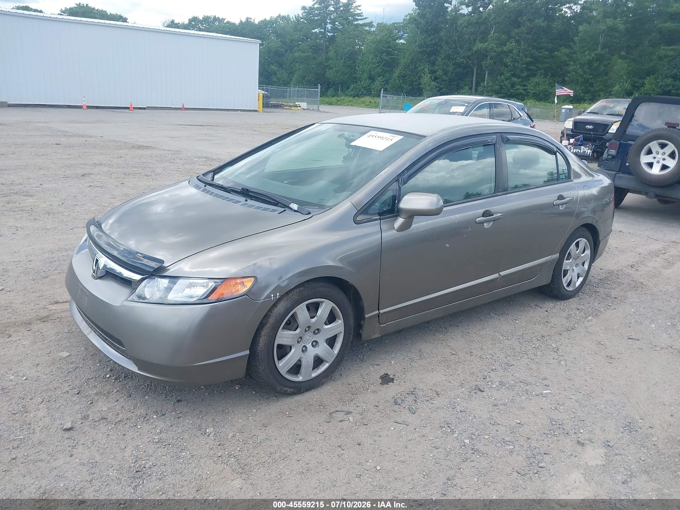 2006 Honda Civic Lx Gray vin: 2HGFA16576H500727