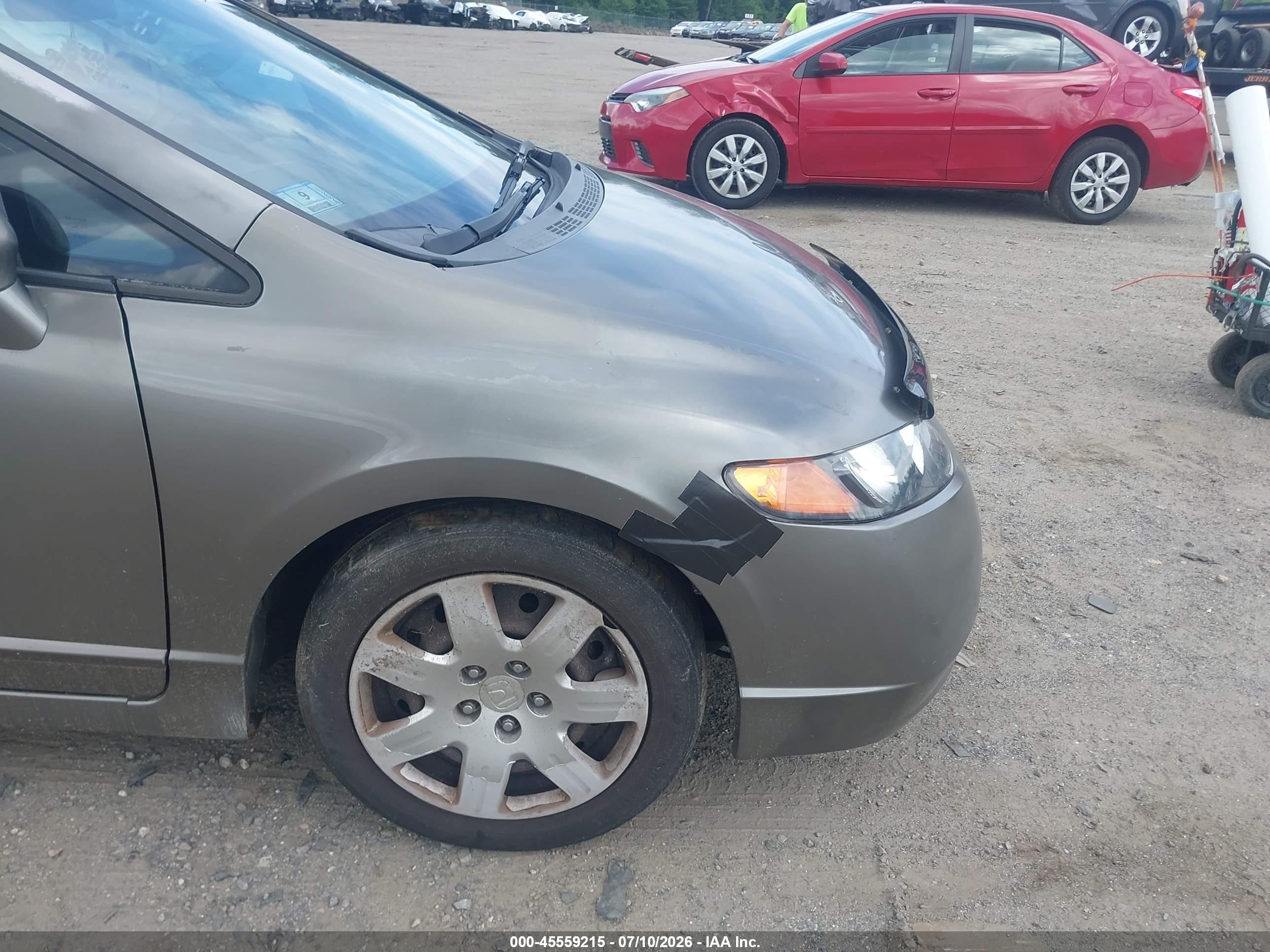 2006 Honda Civic Lx Gray vin: 2HGFA16576H500727