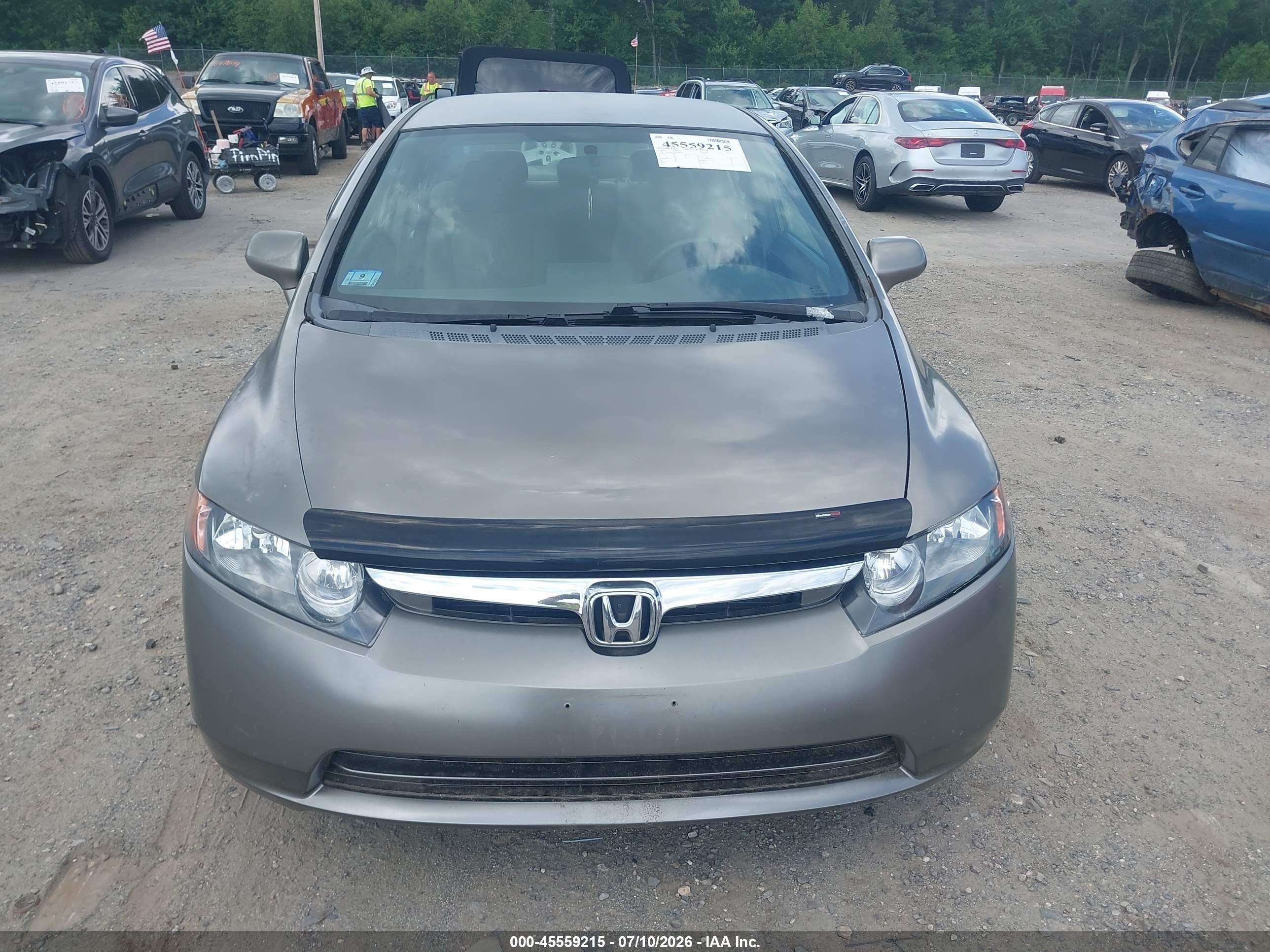 2006 Honda Civic Lx Gray vin: 2HGFA16576H500727