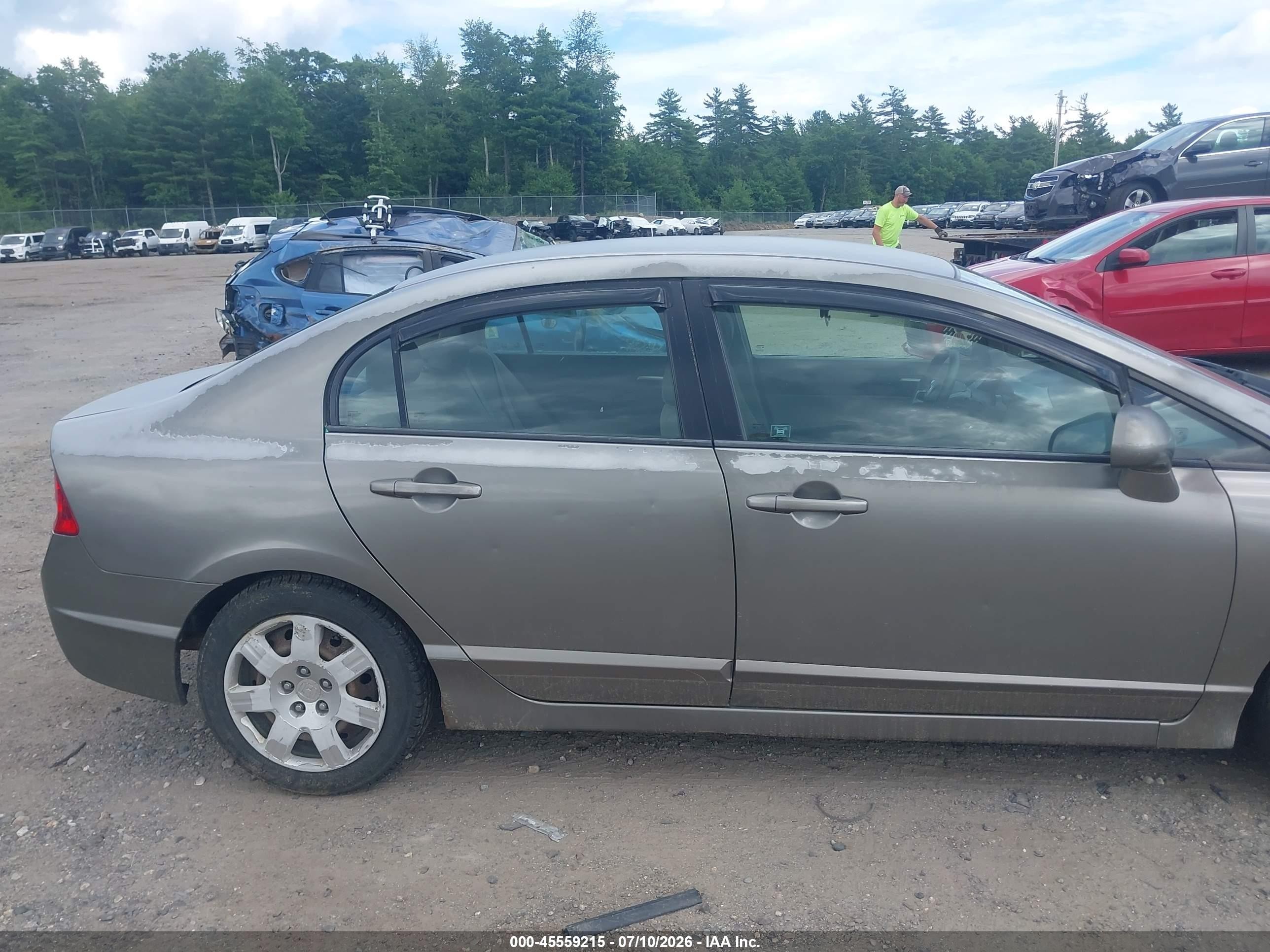 2006 Honda Civic Lx Gray vin: 2HGFA16576H500727