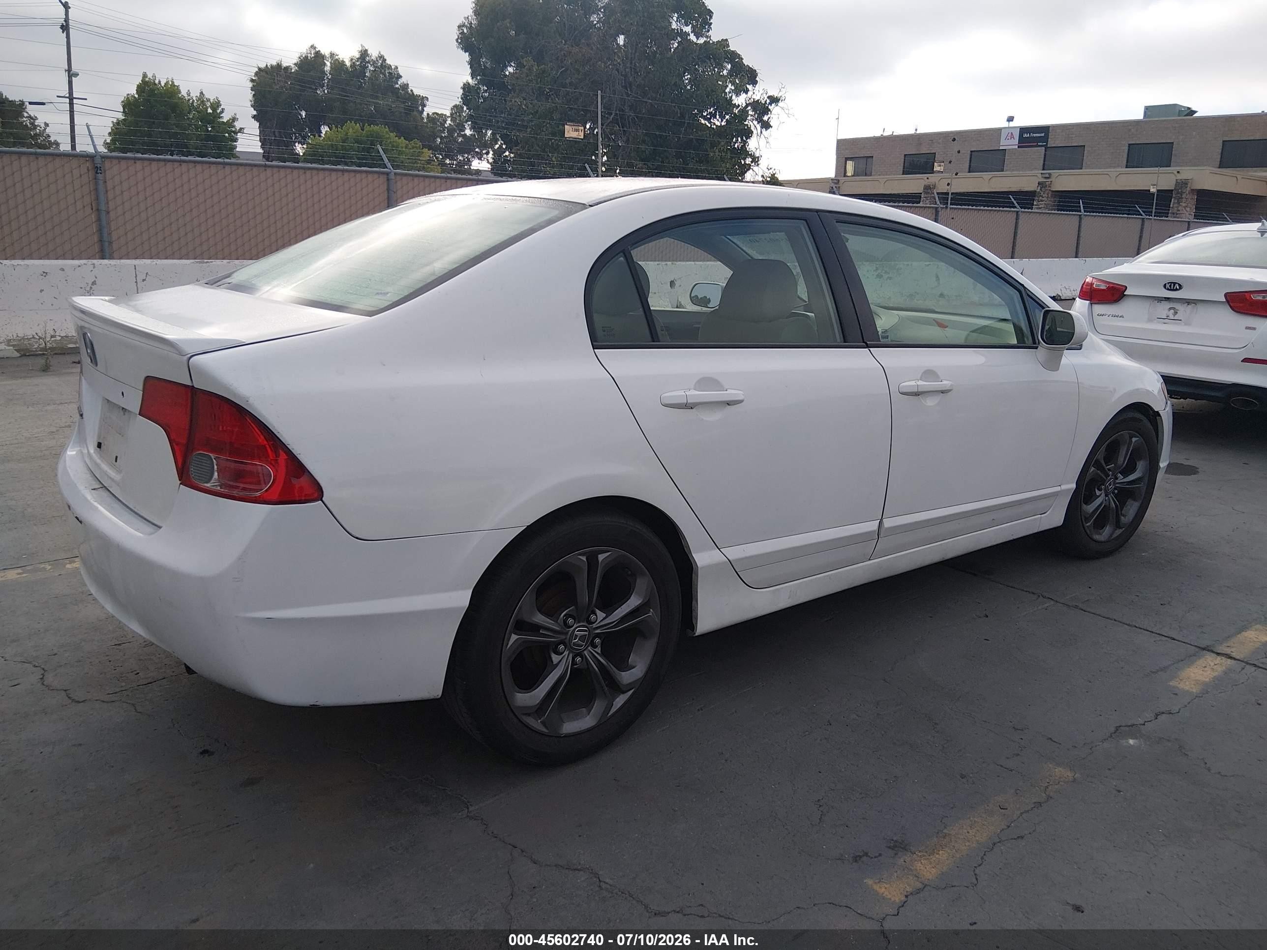 2006 Honda Civic Lx White vin: 2HGFA16576H510416
