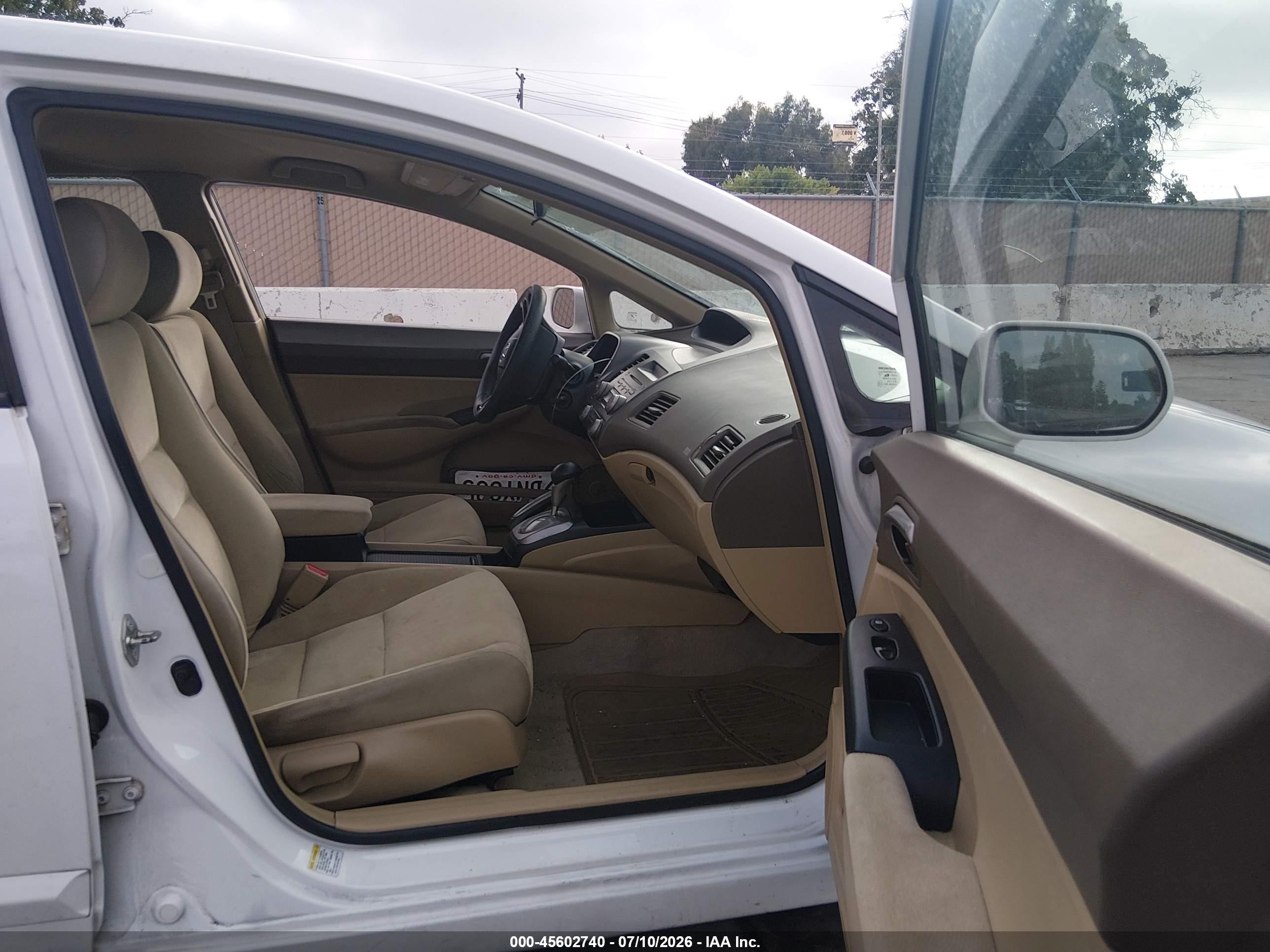 2006 Honda Civic Lx White vin: 2HGFA16576H510416