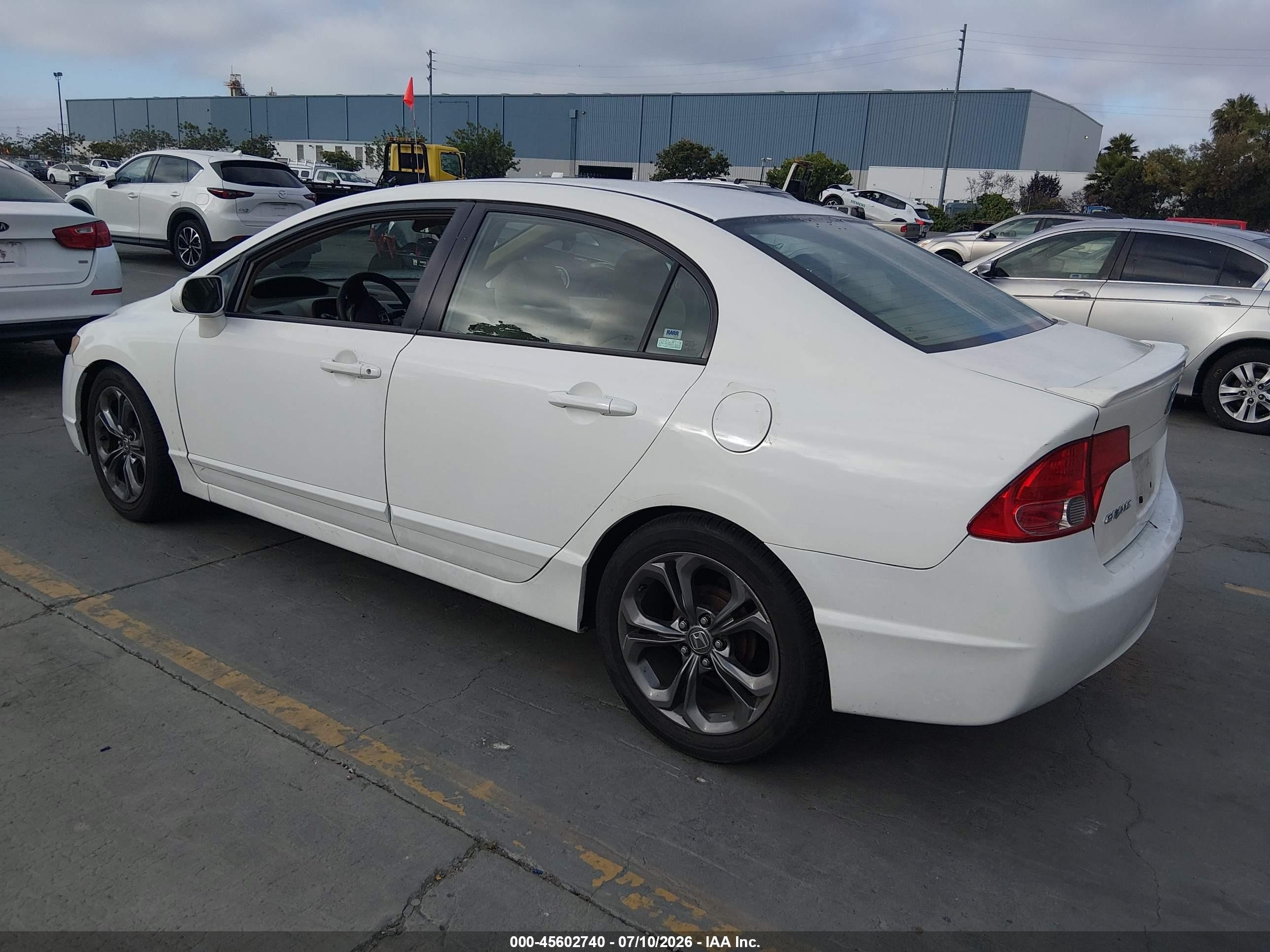 2006 Honda Civic Lx White vin: 2HGFA16576H510416