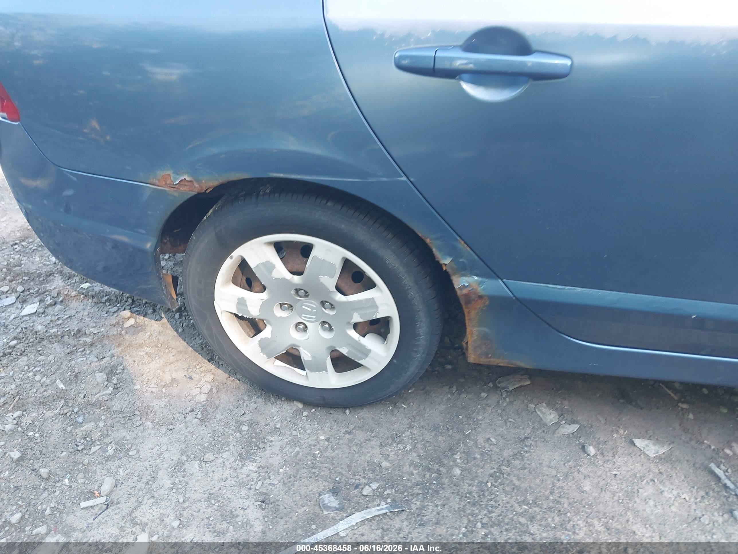 2006 Honda Civic Lx Blue vin: 2HGFA16576H517155