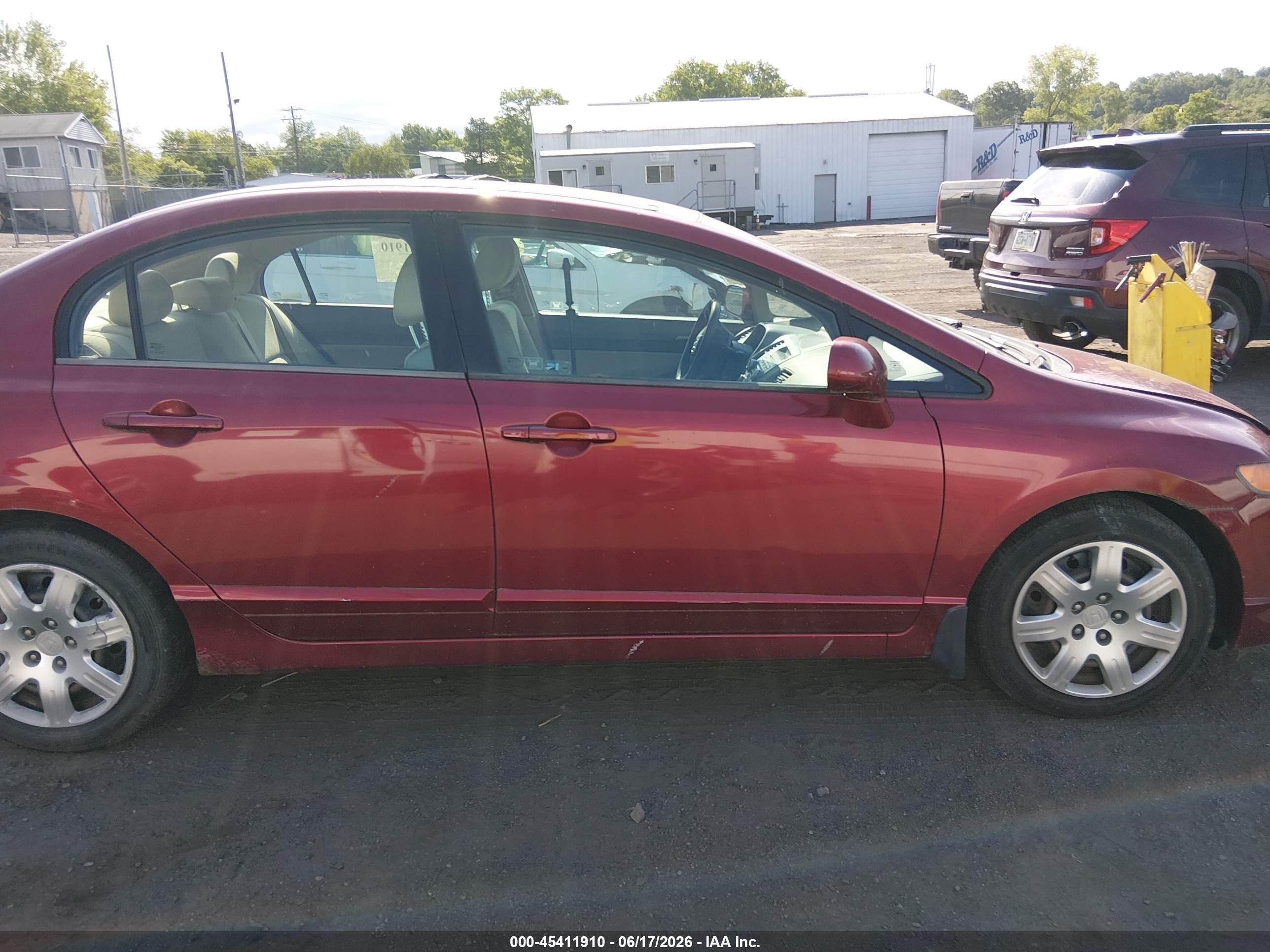2006 Honda Civic Lx Maroon vin: 2HGFA16576H518242