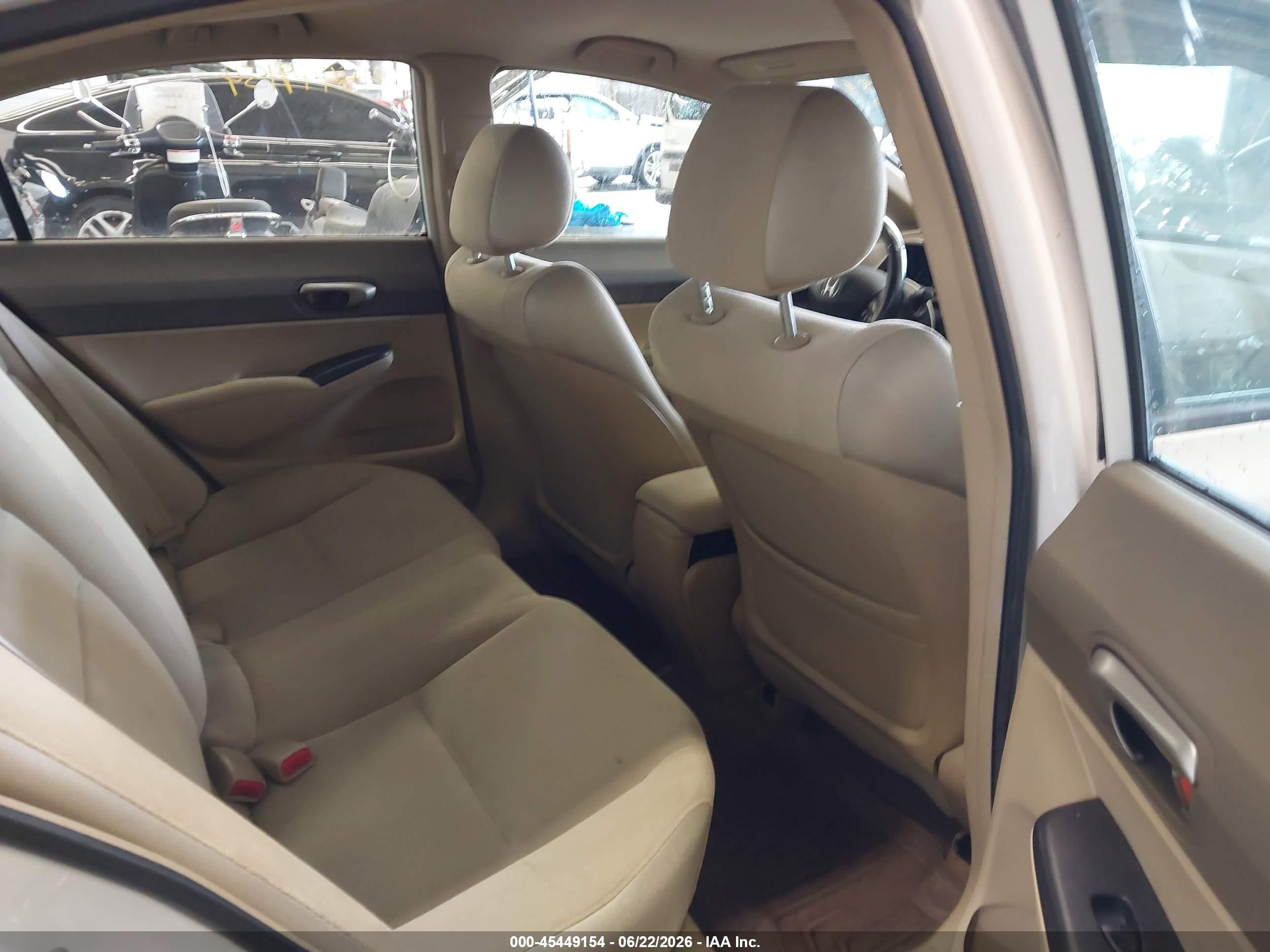 2006 Honda Civic Lx White vin: 2HGFA16576H521173