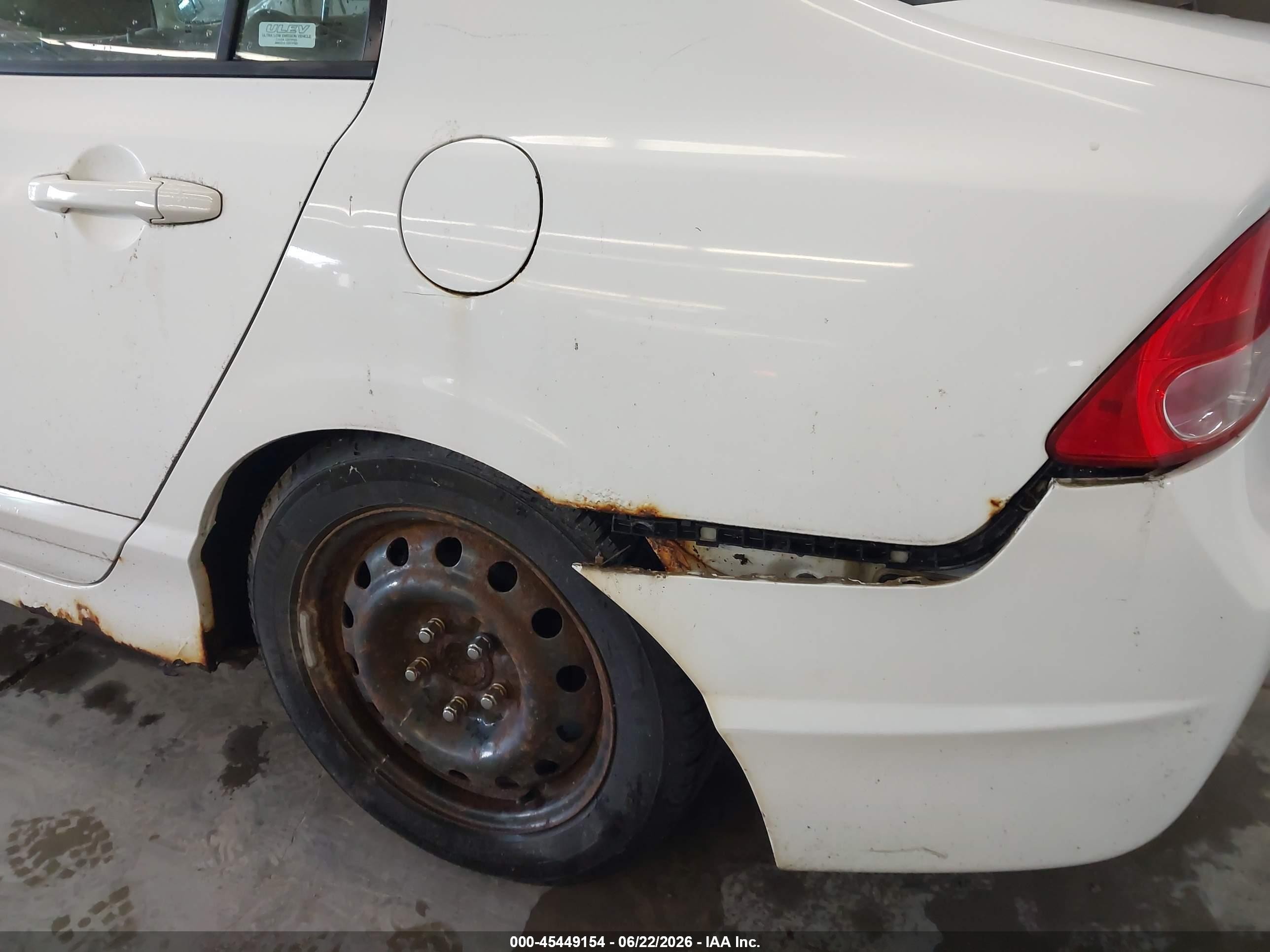 2006 Honda Civic Lx White vin: 2HGFA16576H521173