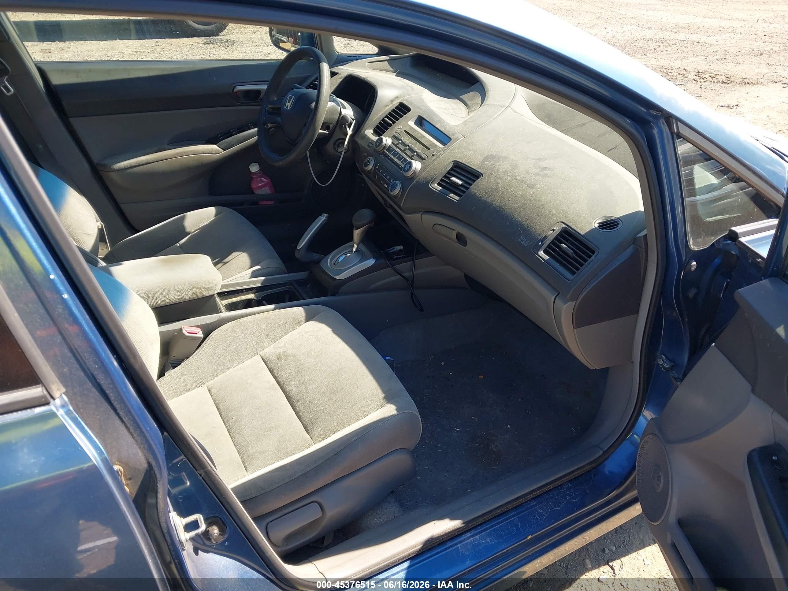 2006 Honda Civic Lx Blue vin: 2HGFA16576H527197