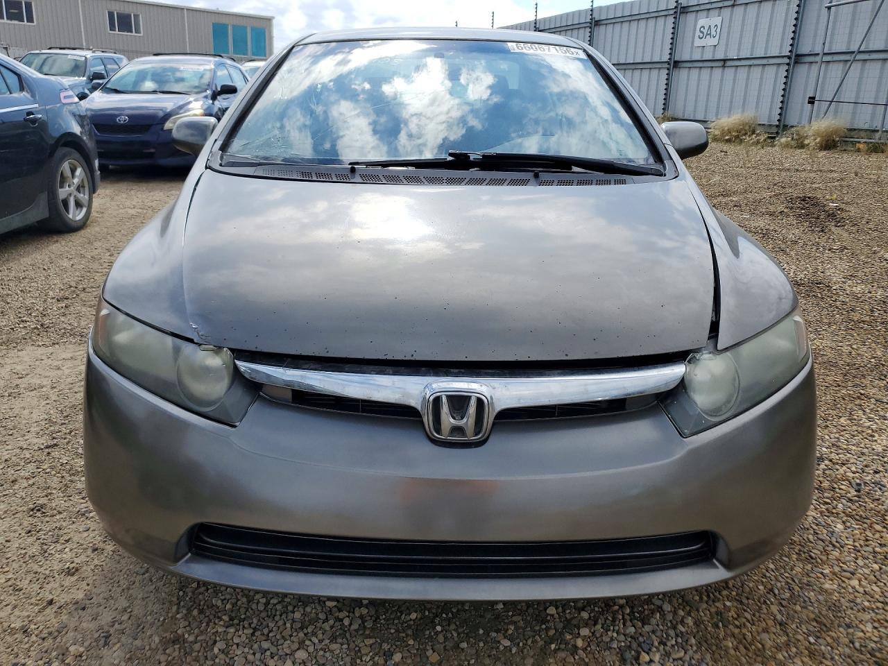 2007 Honda Civic Lx Gray vin: 2HGFA16577H004909