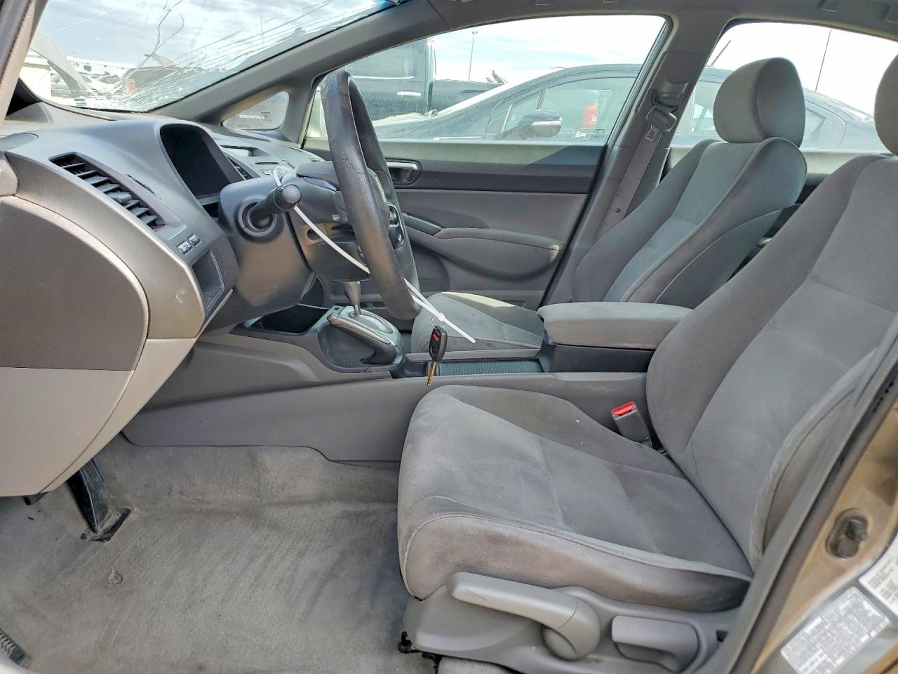 2007 Honda Civic Lx Gray vin: 2HGFA16577H004909