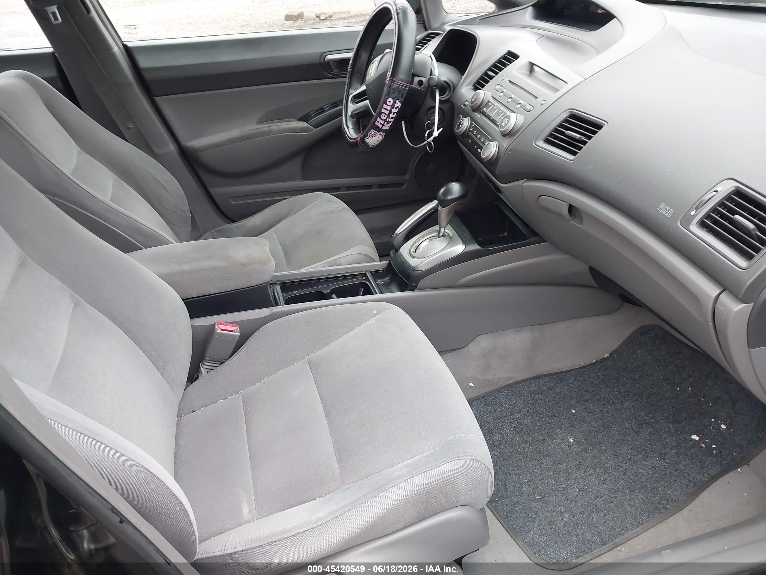 2007 Honda Civic Lx Black vin: 2HGFA16577H306510