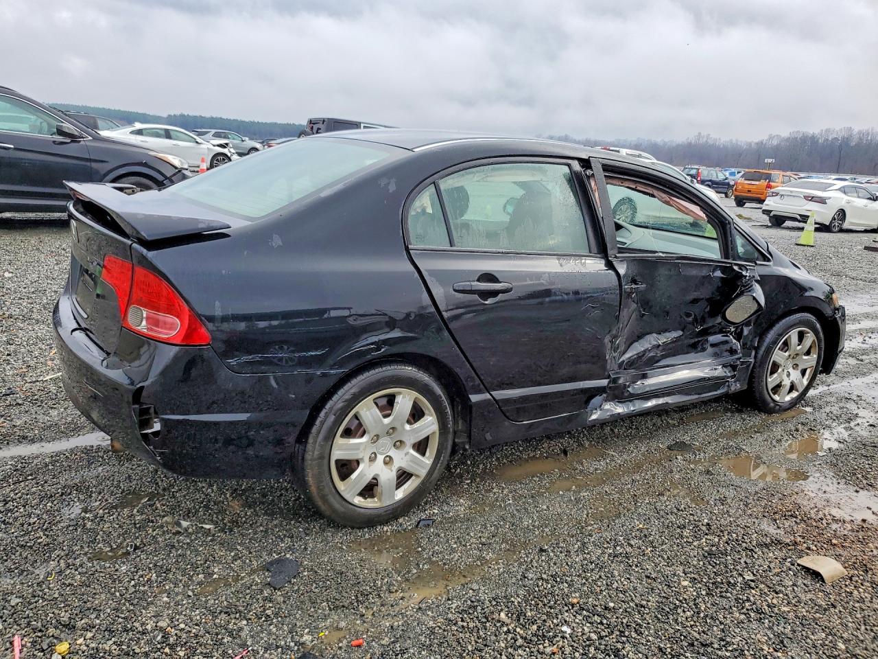 2007 Honda Civic Lx Черный vin: 2HGFA16577H310413