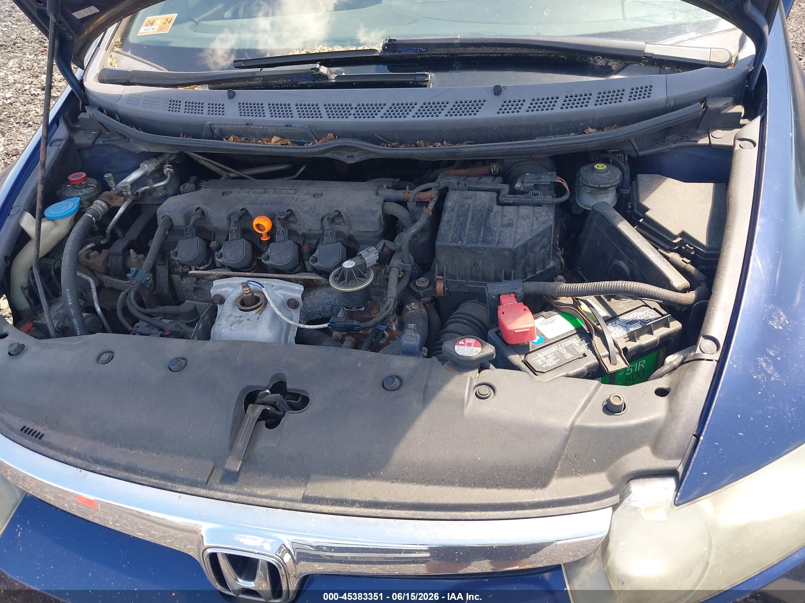 2007 Honda Civic Lx Blue vin: 2HGFA16577H509140