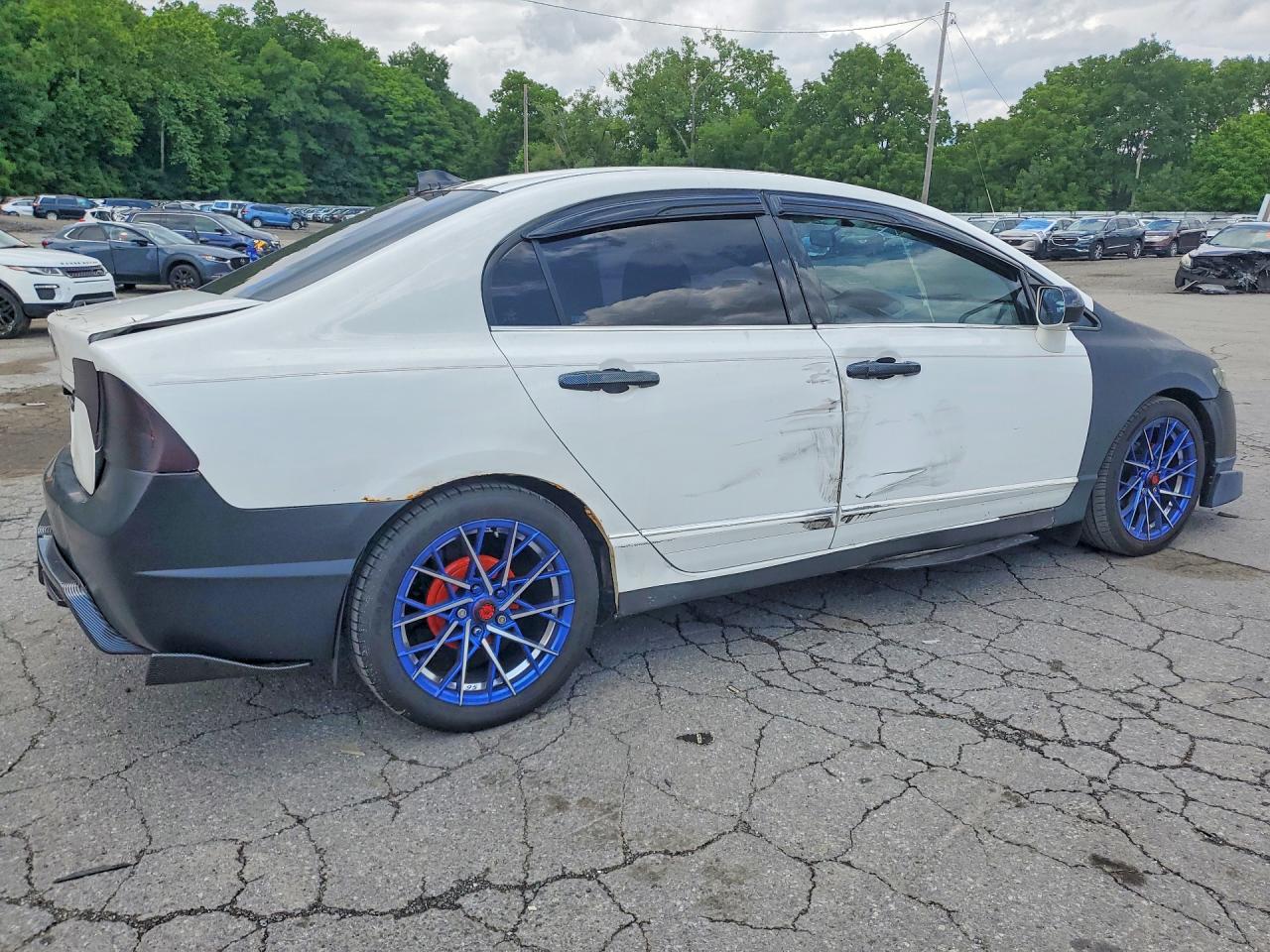 2008 Honda Civic Lx White vin: 2HGFA16578H313765