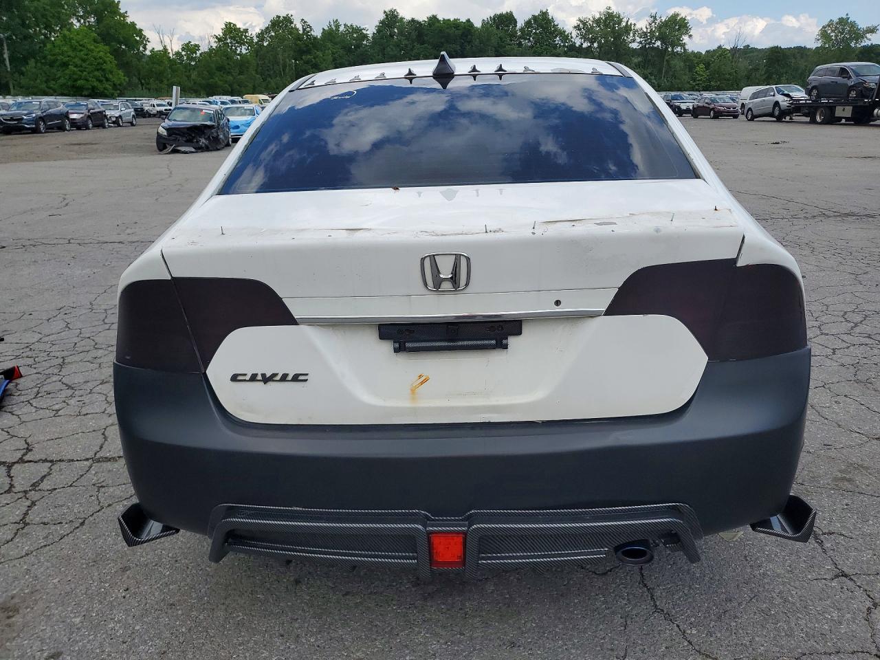 2008 Honda Civic Lx White vin: 2HGFA16578H313765
