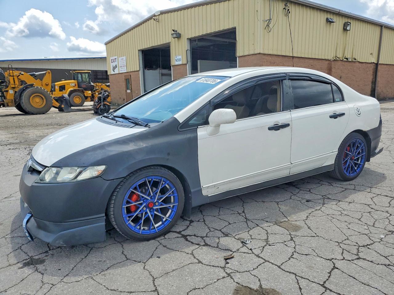 2008 Honda Civic Lx White vin: 2HGFA16578H313765