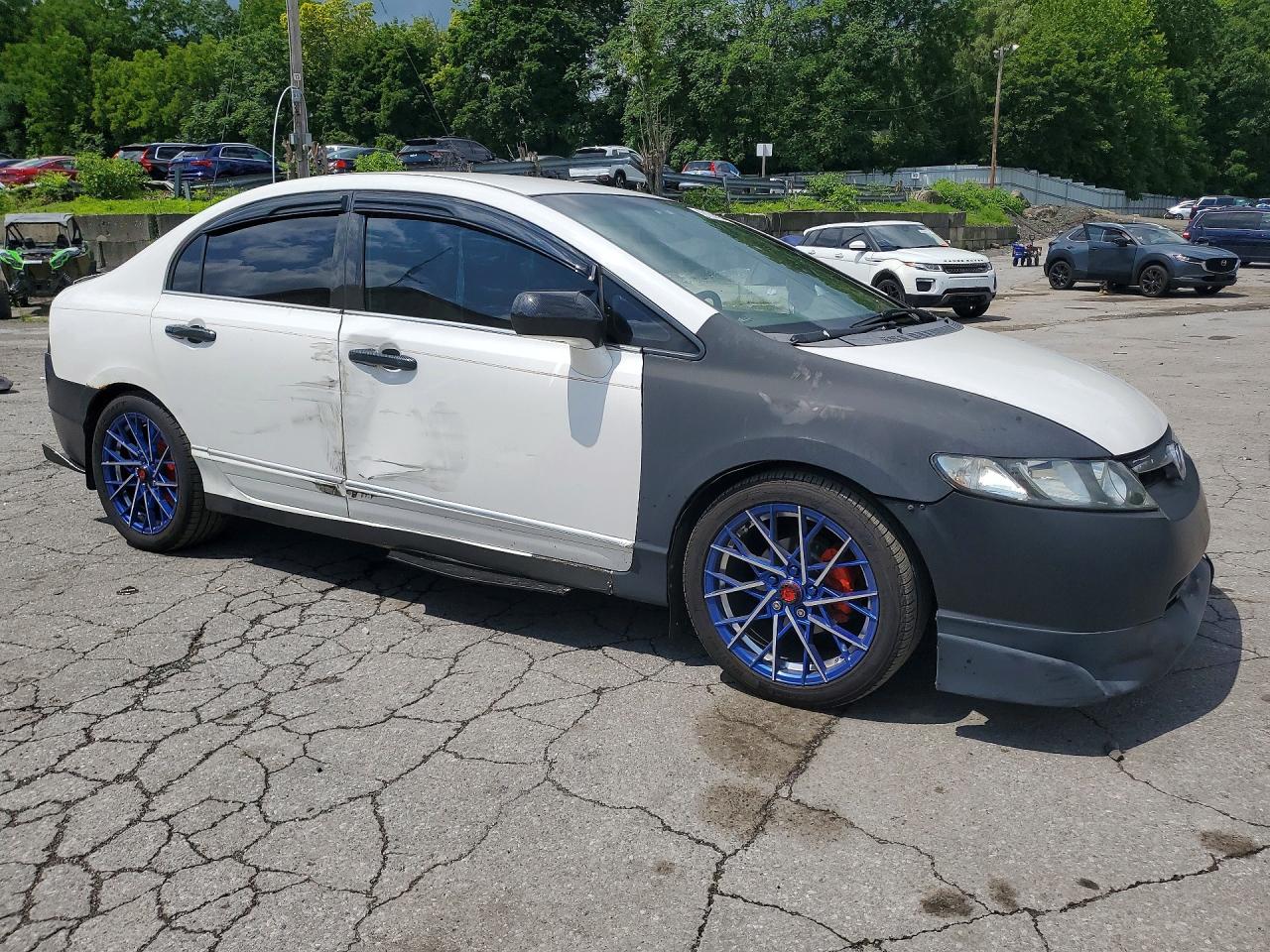 2008 Honda Civic Lx White vin: 2HGFA16578H313765