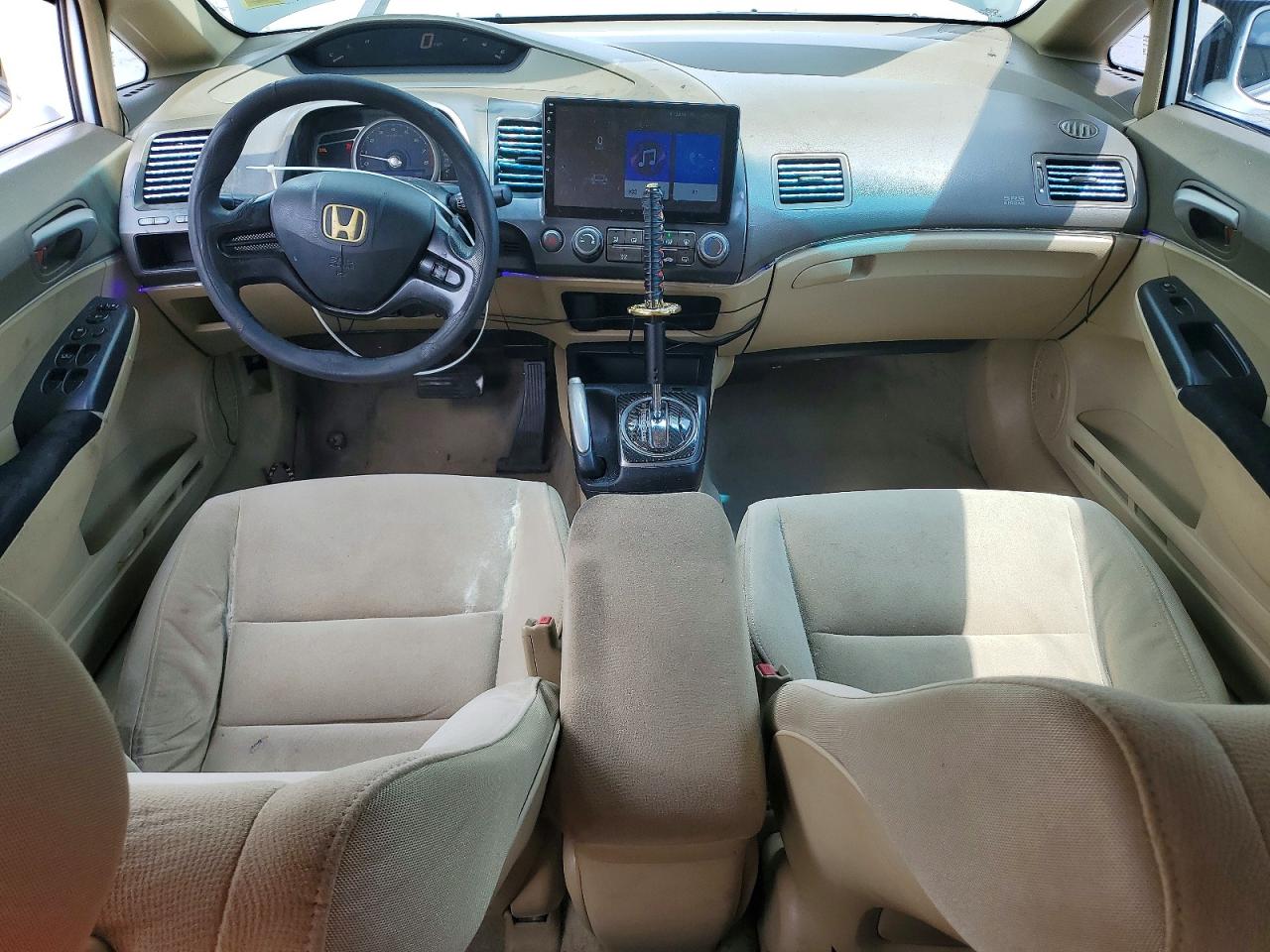 2008 Honda Civic Lx White vin: 2HGFA16578H313765