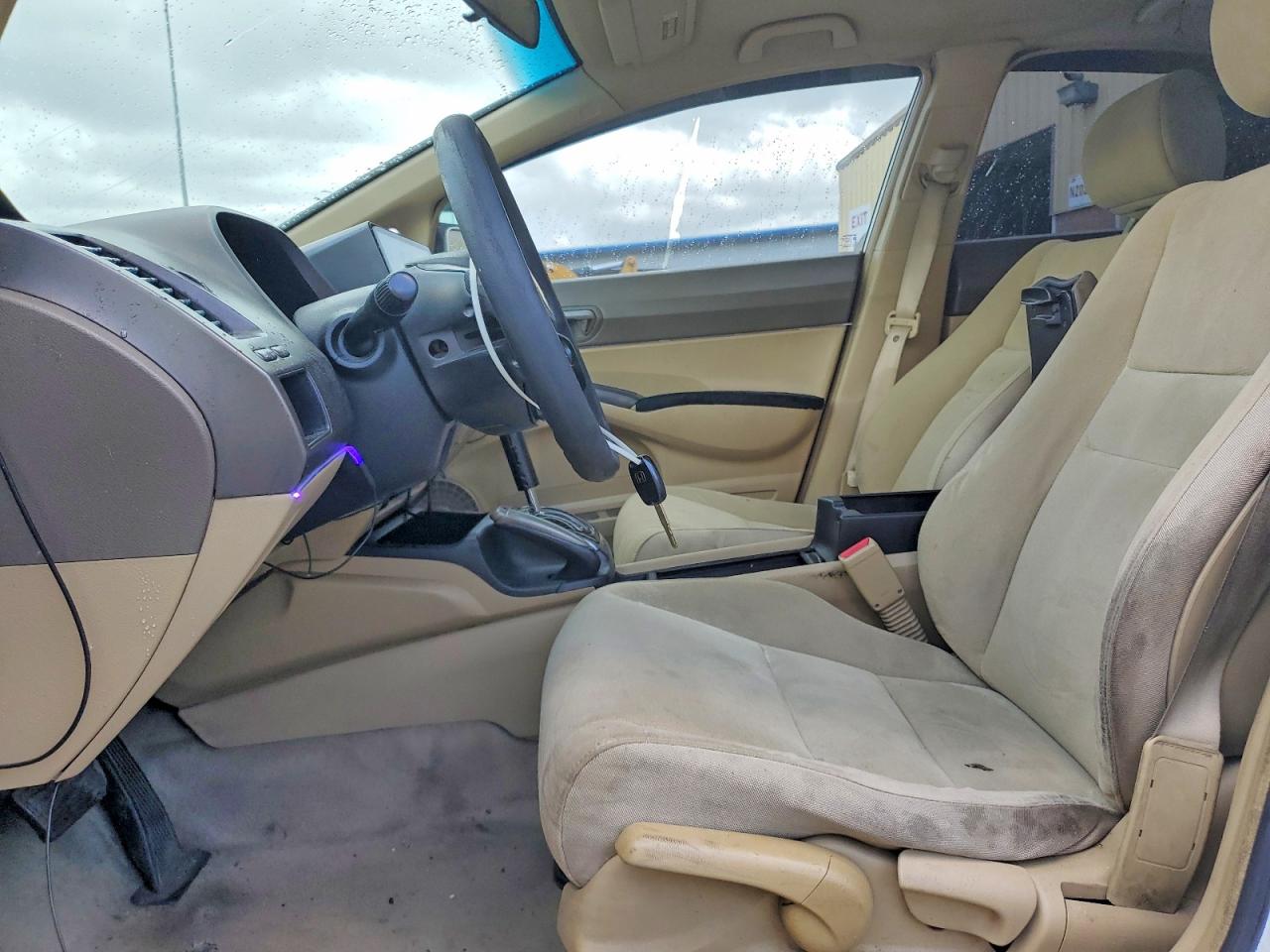 2008 Honda Civic Lx White vin: 2HGFA16578H313765