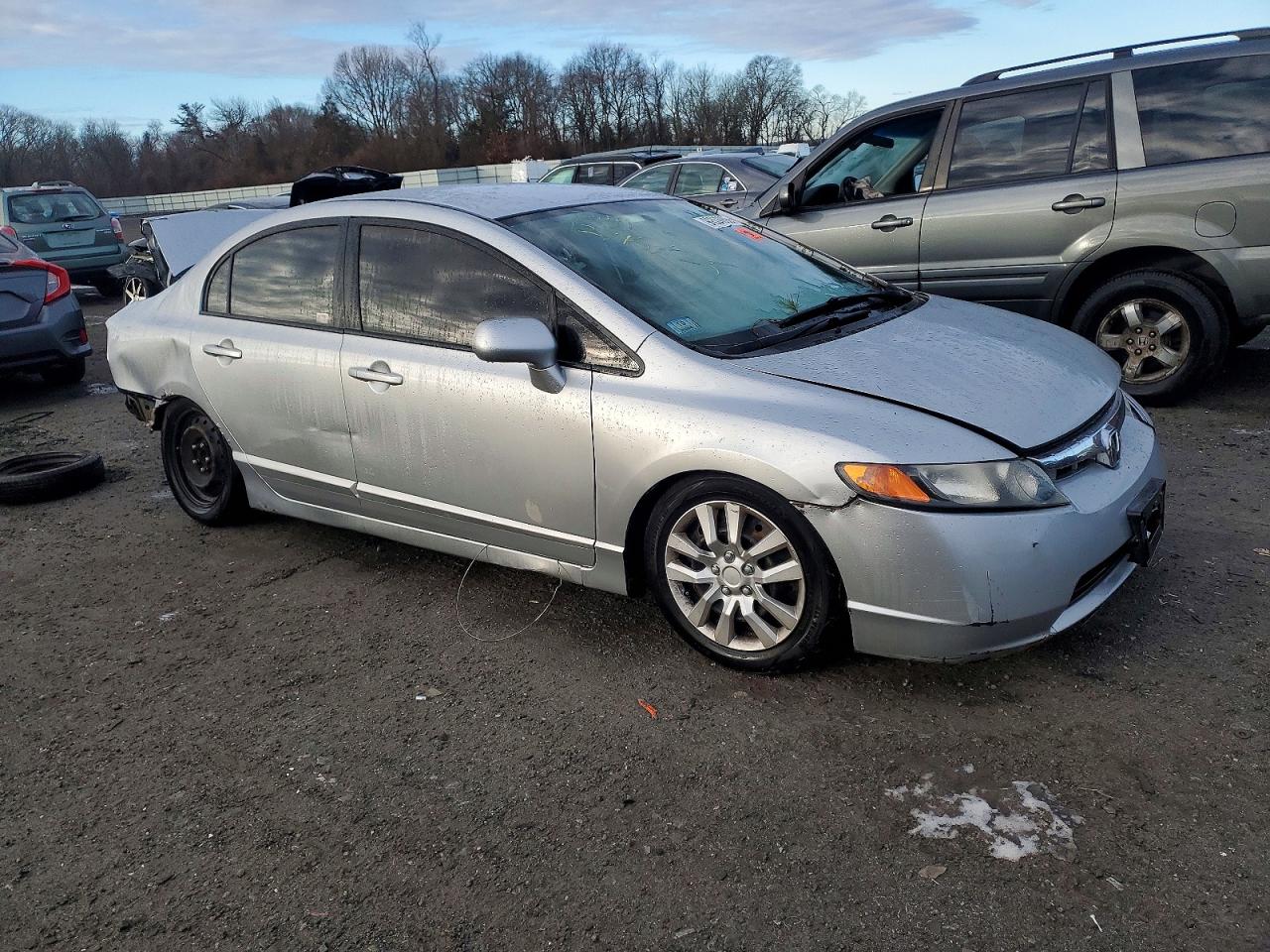 2008 Honda Civic Lx Gray vin: 2HGFA16578H328850