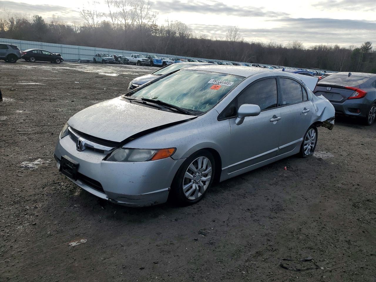 2008 Honda Civic Lx Gray vin: 2HGFA16578H328850