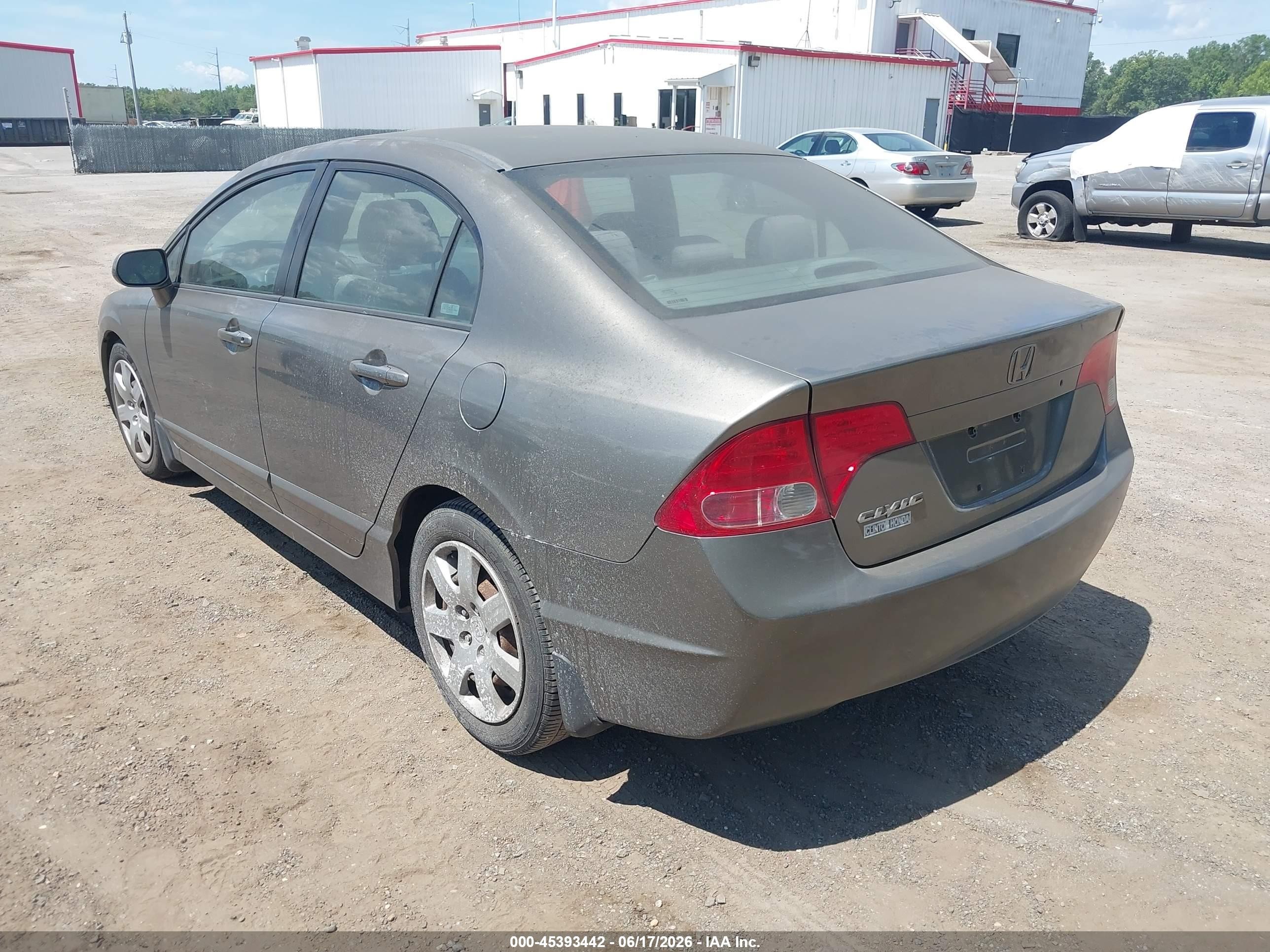 2008 Honda Civic Lx Gray vin: 2HGFA16578H348161
