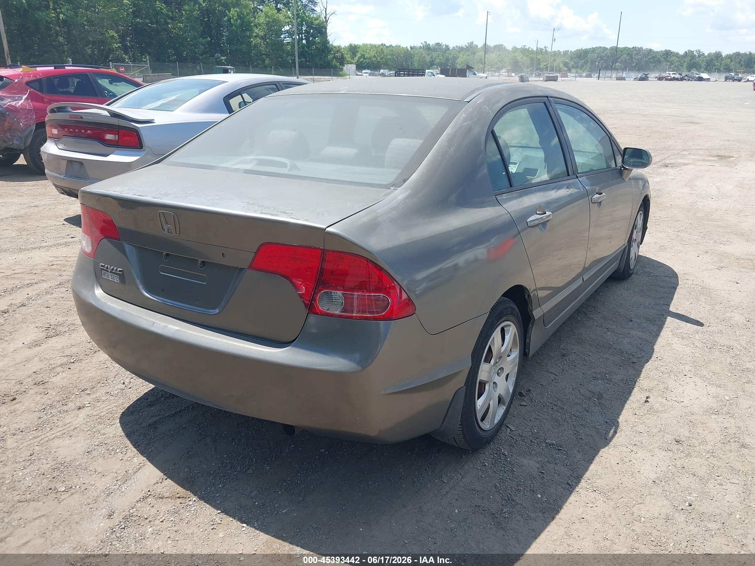 2008 Honda Civic Lx Gray vin: 2HGFA16578H348161