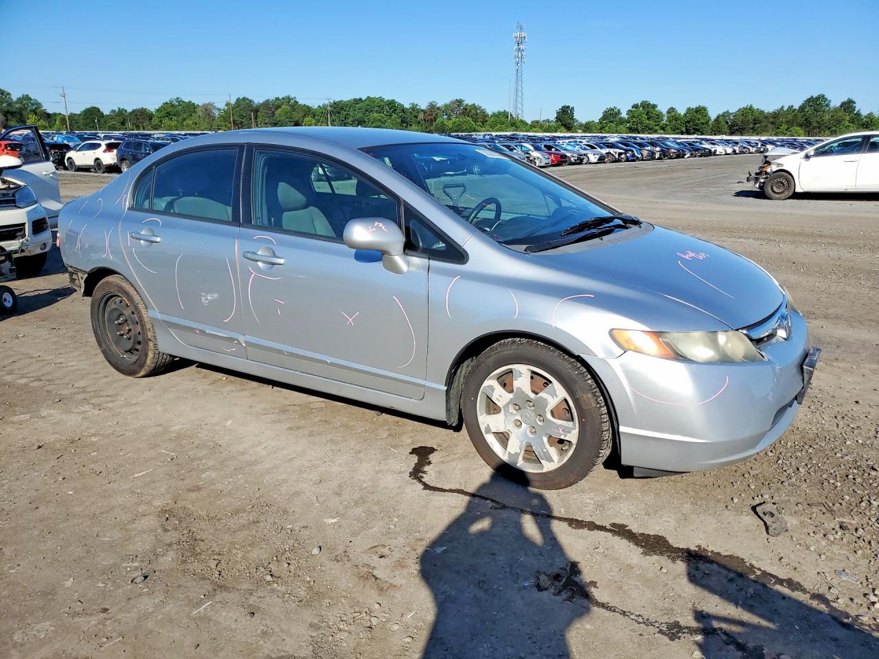 2008 Honda Civic Lx Silver vin: 2HGFA16578H507311