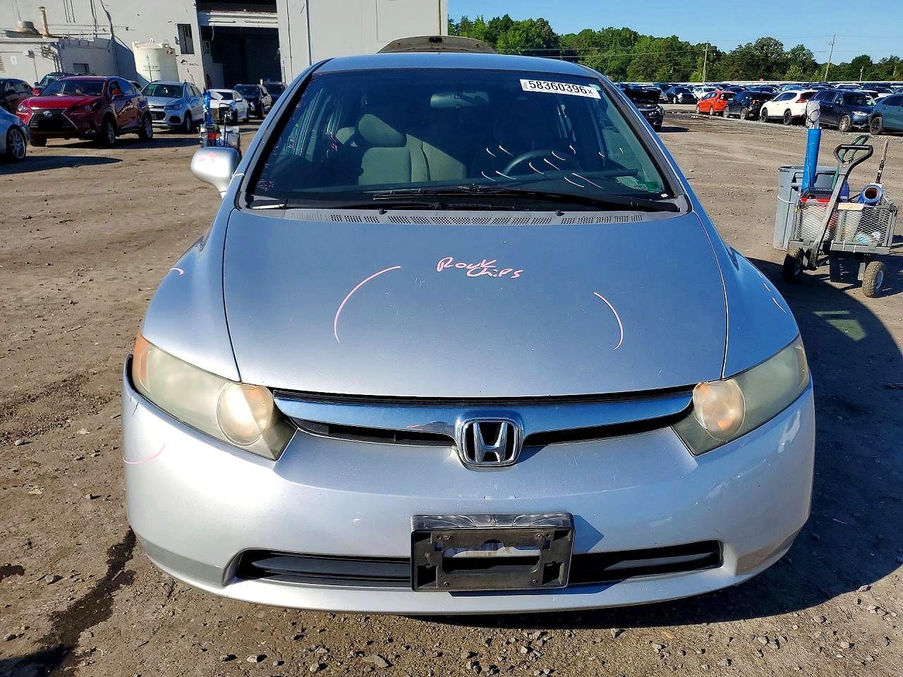 2008 Honda Civic Lx Silver vin: 2HGFA16578H507311
