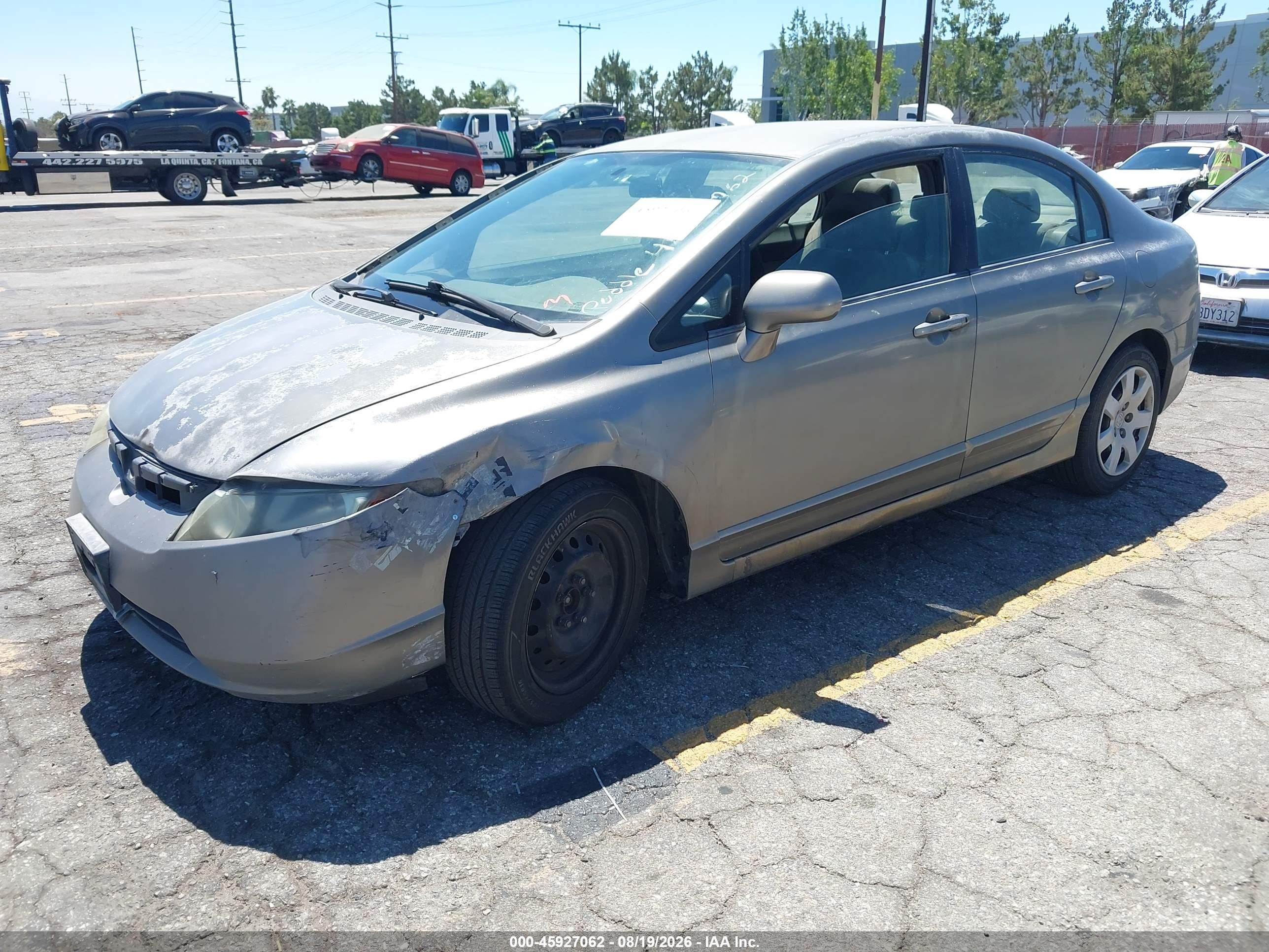 2008 Honda Civic Lx Коричневый vin: 2HGFA16578H529938