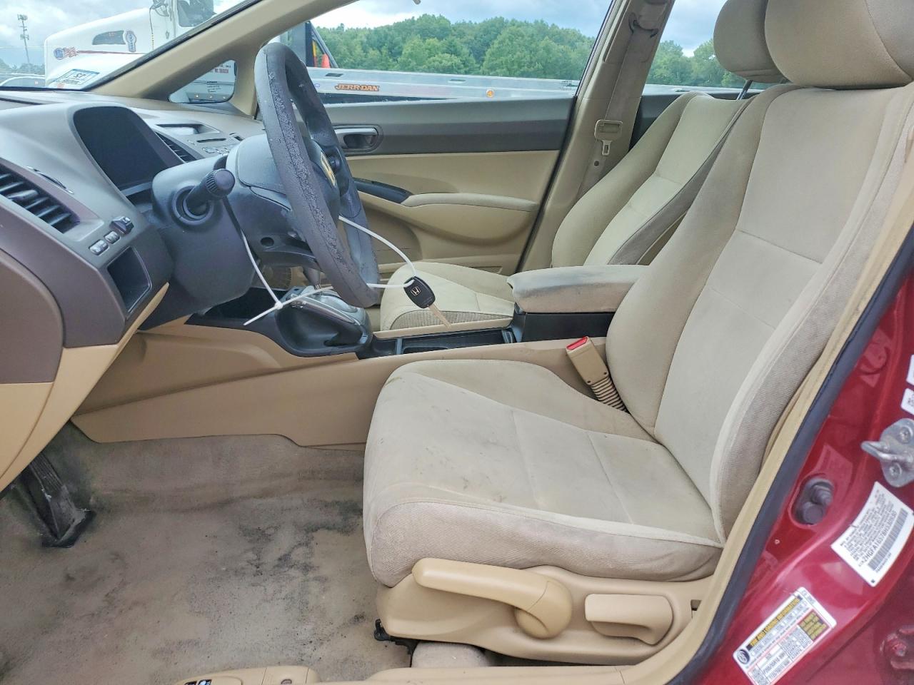 2008 Honda Civic Lx Maroon vin: 2HGFA16578H530930