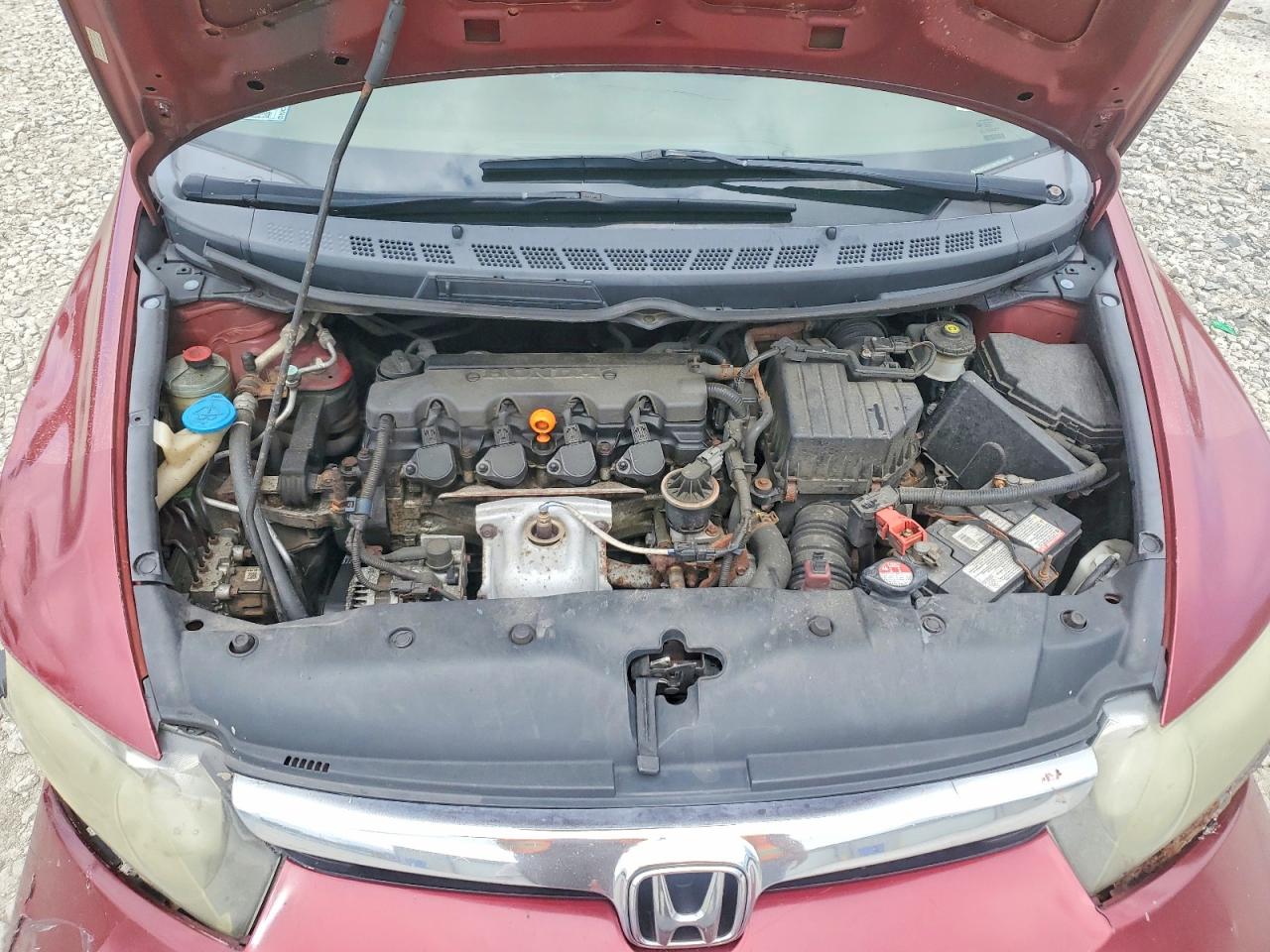 2008 Honda Civic Lx Maroon vin: 2HGFA16578H530930
