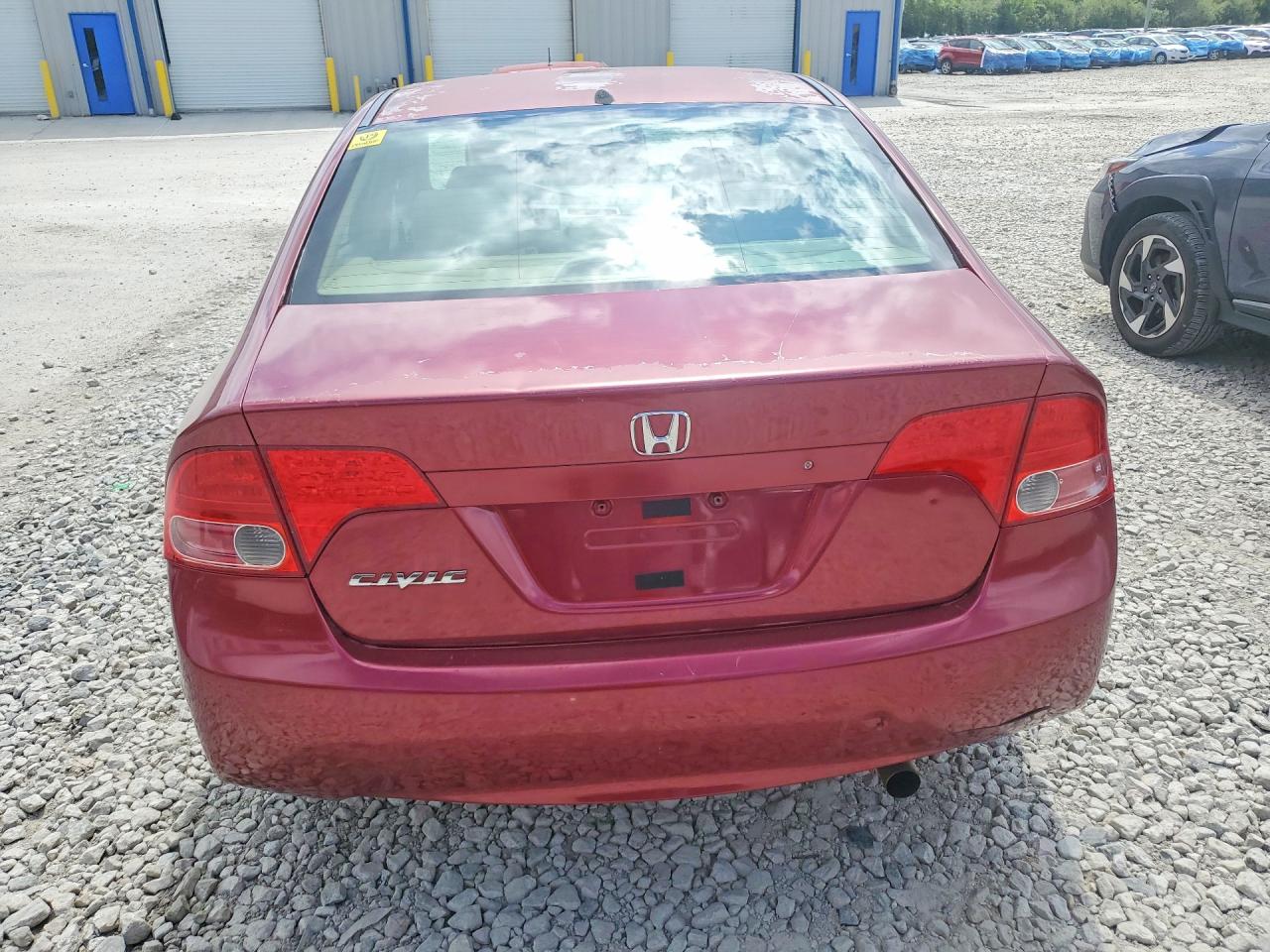 2008 Honda Civic Lx Maroon vin: 2HGFA16578H530930