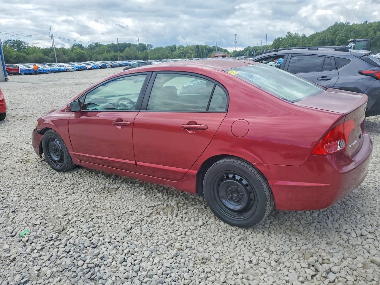 2008 Honda Civic Lx Maroon vin: 2HGFA16578H530930