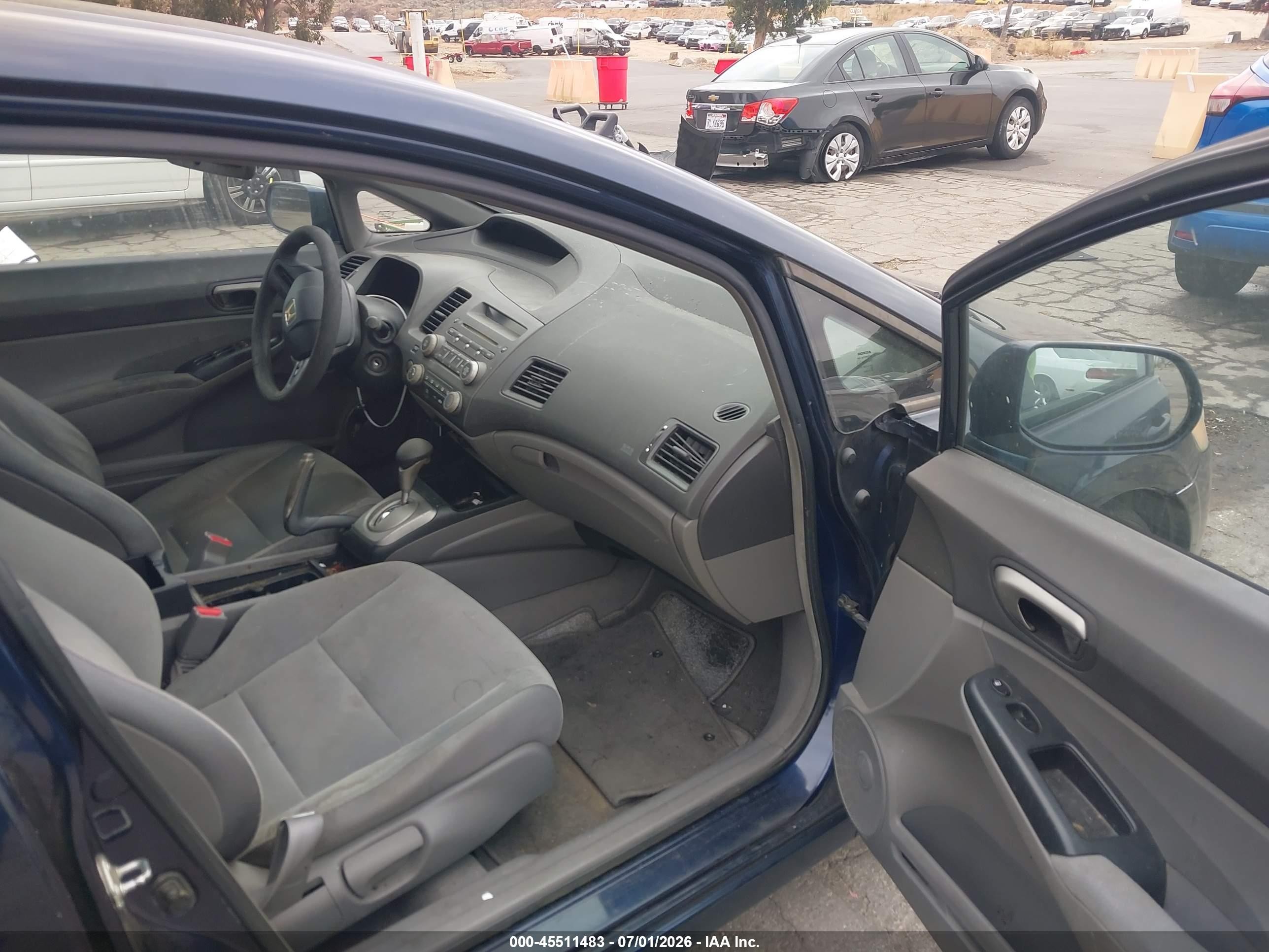 2008 Honda Civic Lx Blue vin: 2HGFA16578H531222