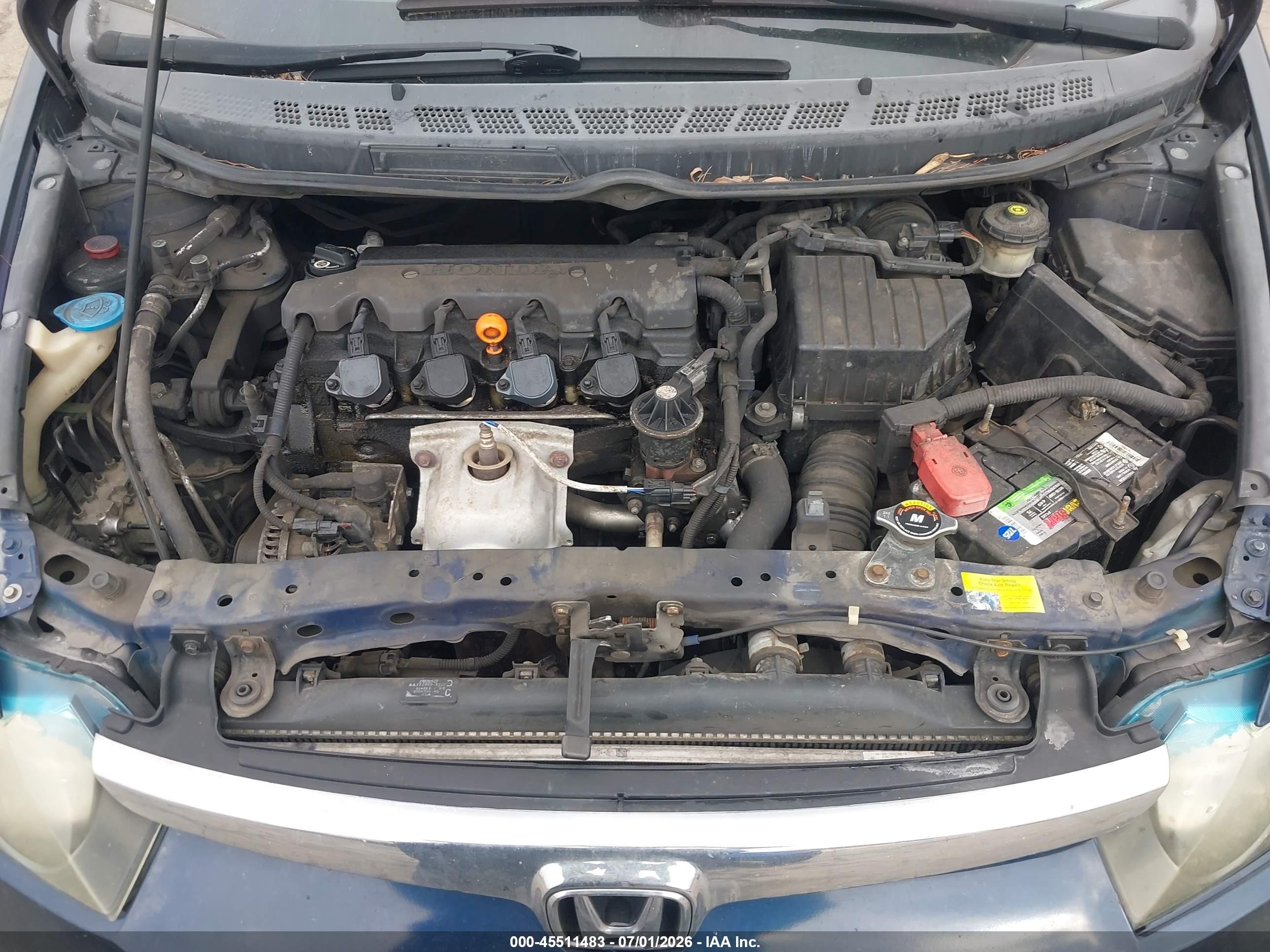 2008 Honda Civic Lx Blue vin: 2HGFA16578H531222