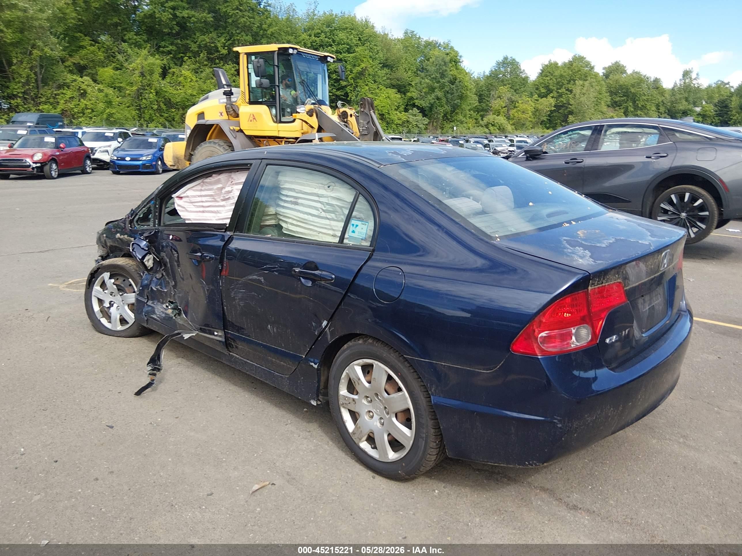 2008 Honda Civic Lx Dark Blue vin: 2HGFA16578H535237
