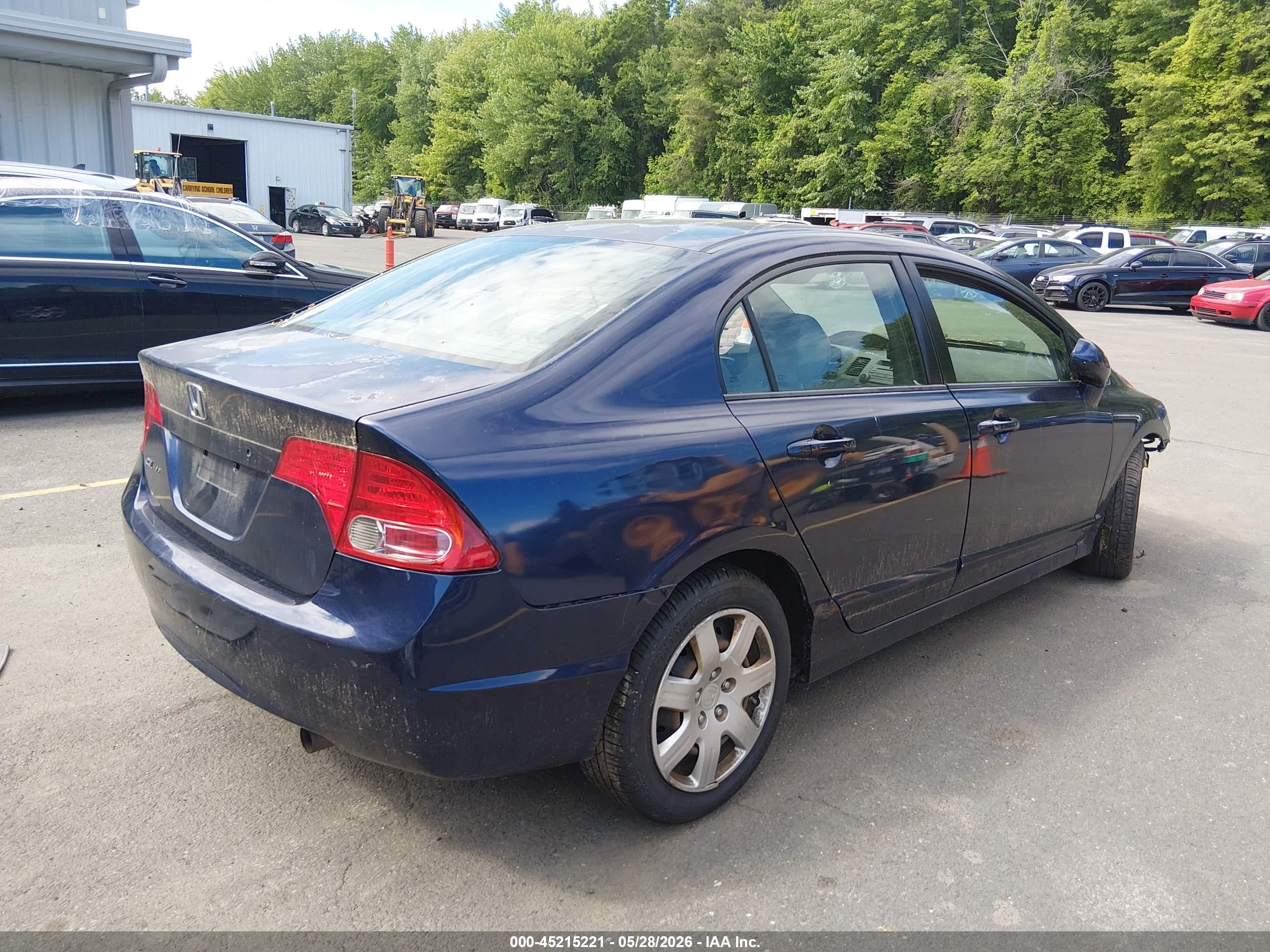 2008 Honda Civic Lx Dark Blue vin: 2HGFA16578H535237